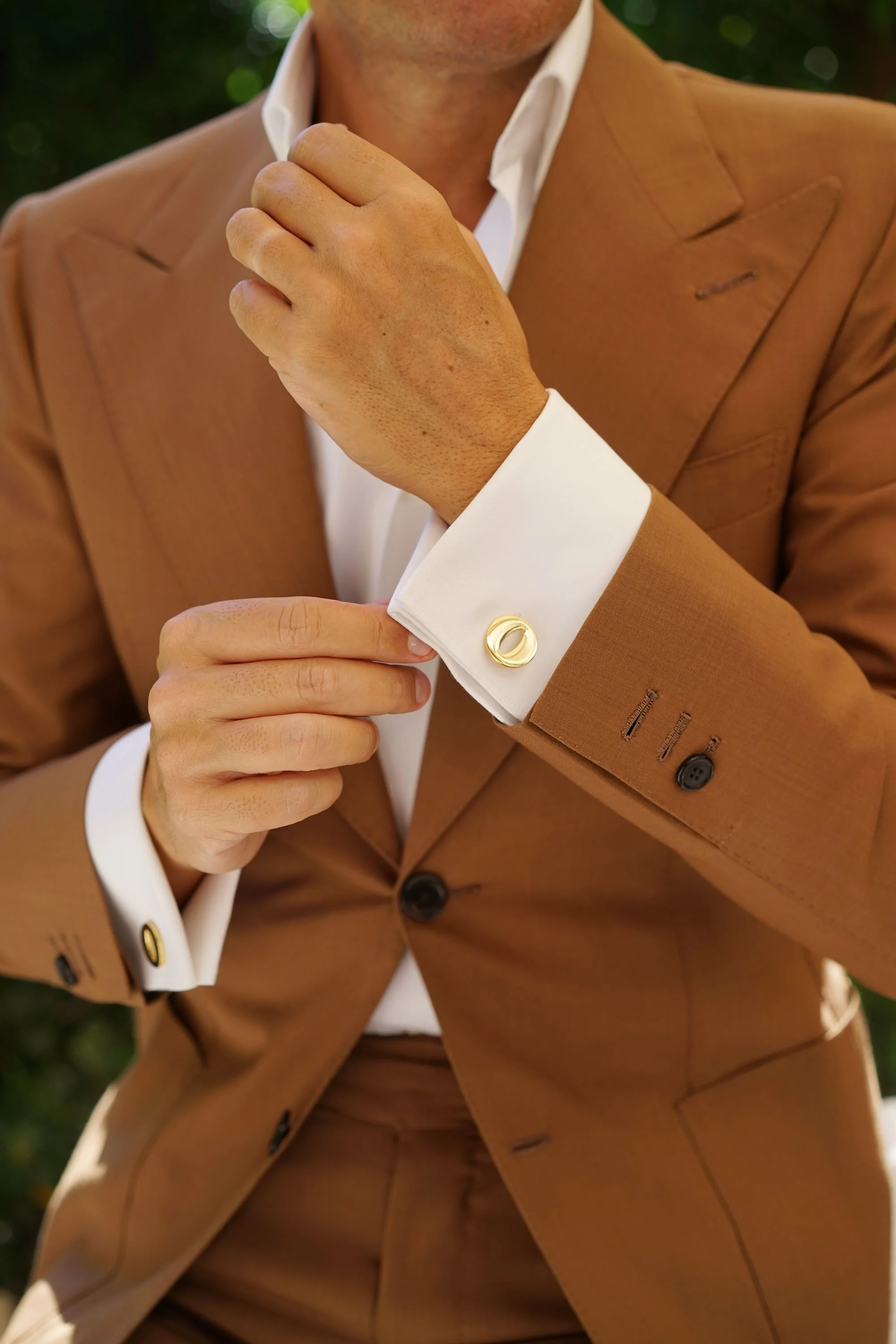 Letter O Gold Cufflinks - Image 6