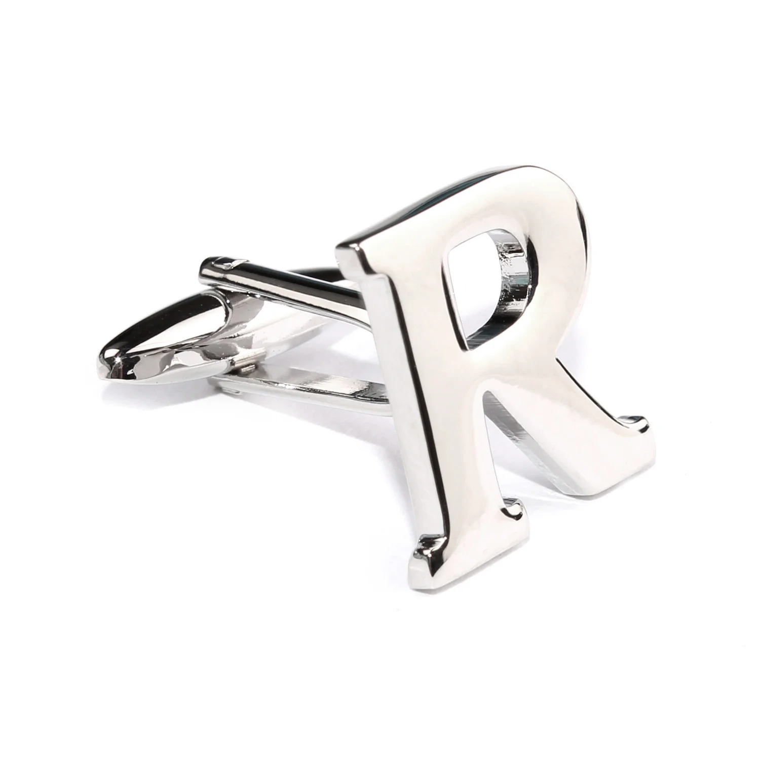 Letter R Silver Cufflinks - Image 5