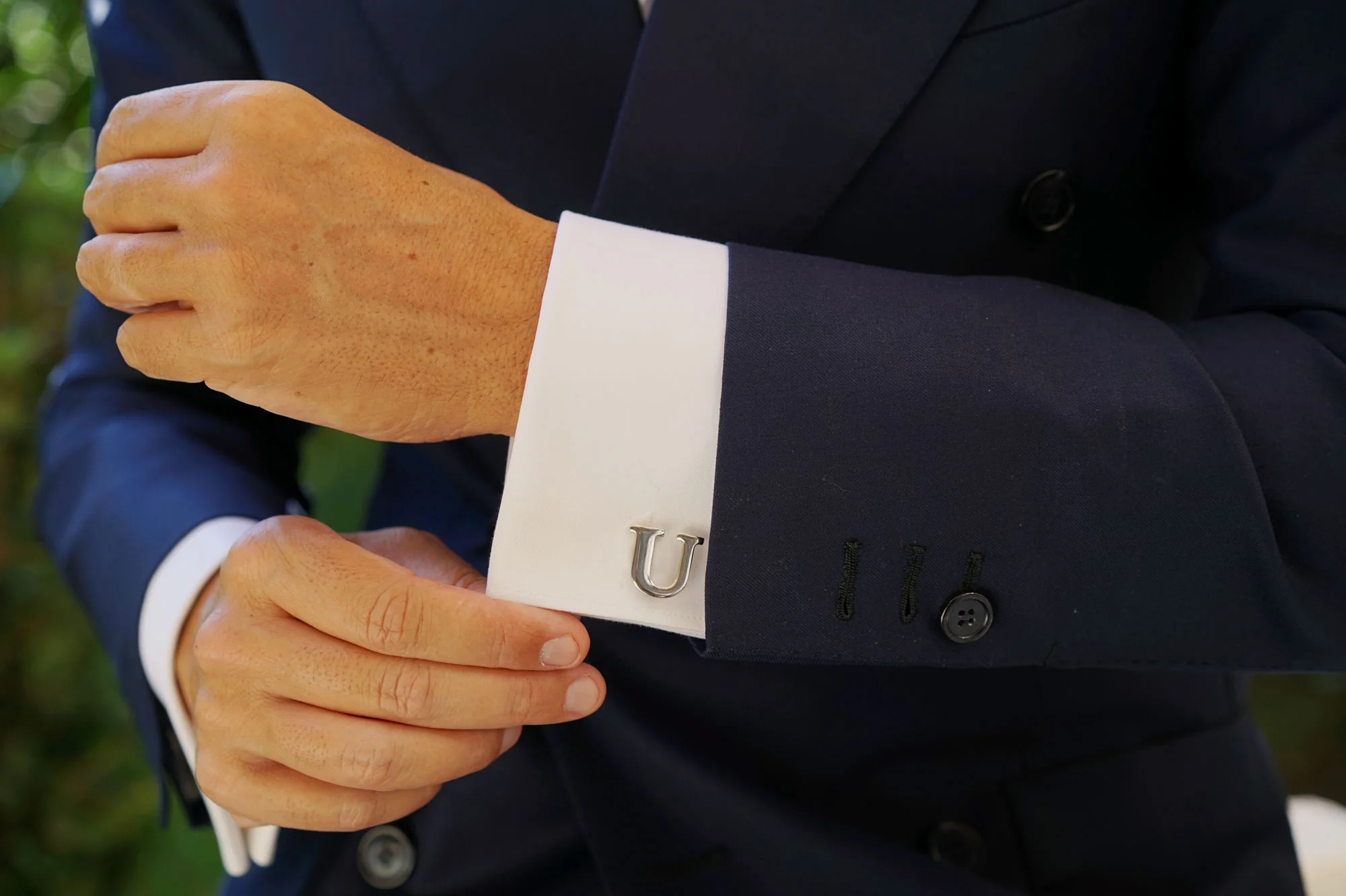 Letter U Silver Cufflinks - Image 12