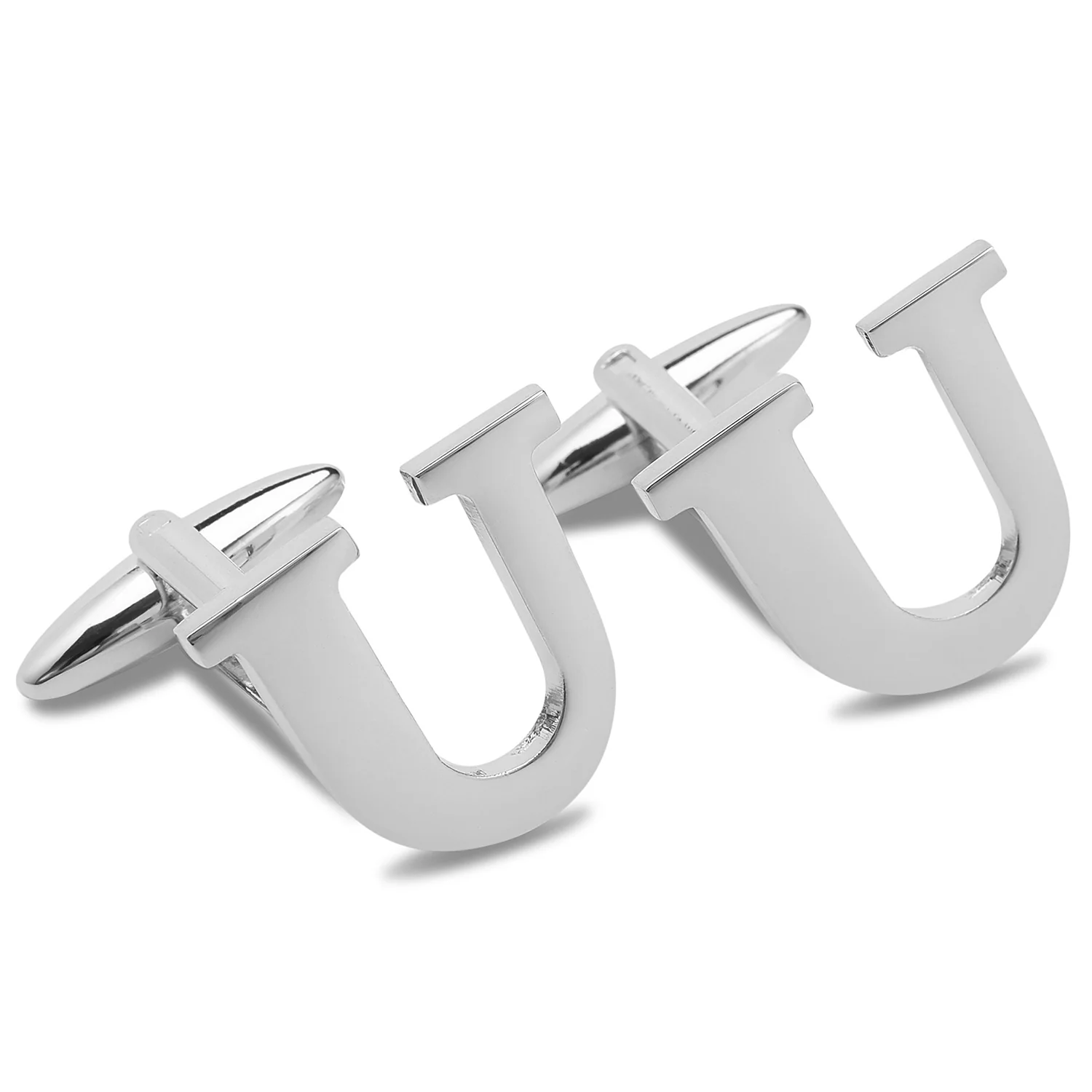 Letter U Silver Cufflinks - Image 2