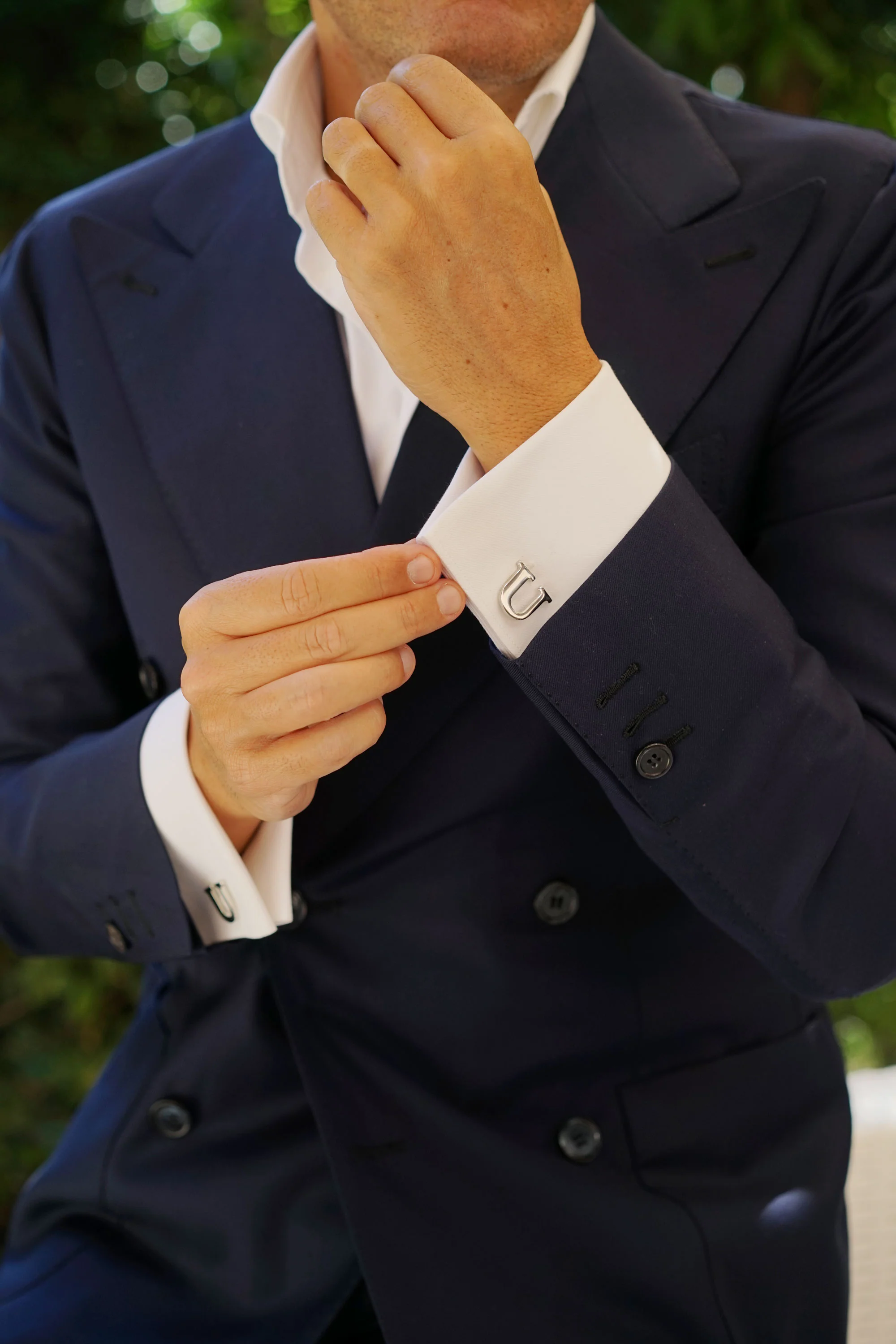 Letter U Silver Cufflinks - Image 9