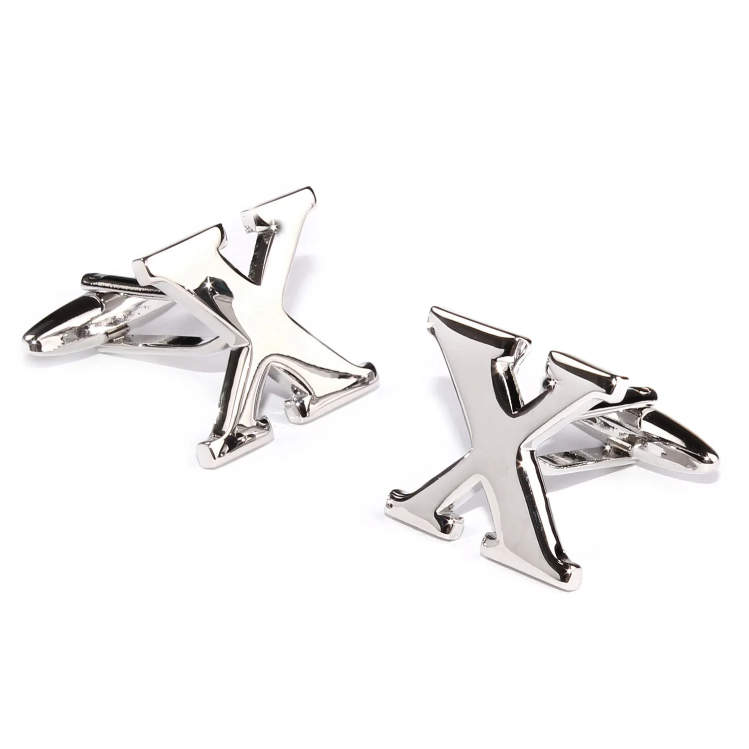 Letter X Silver Cufflinks - Image 3