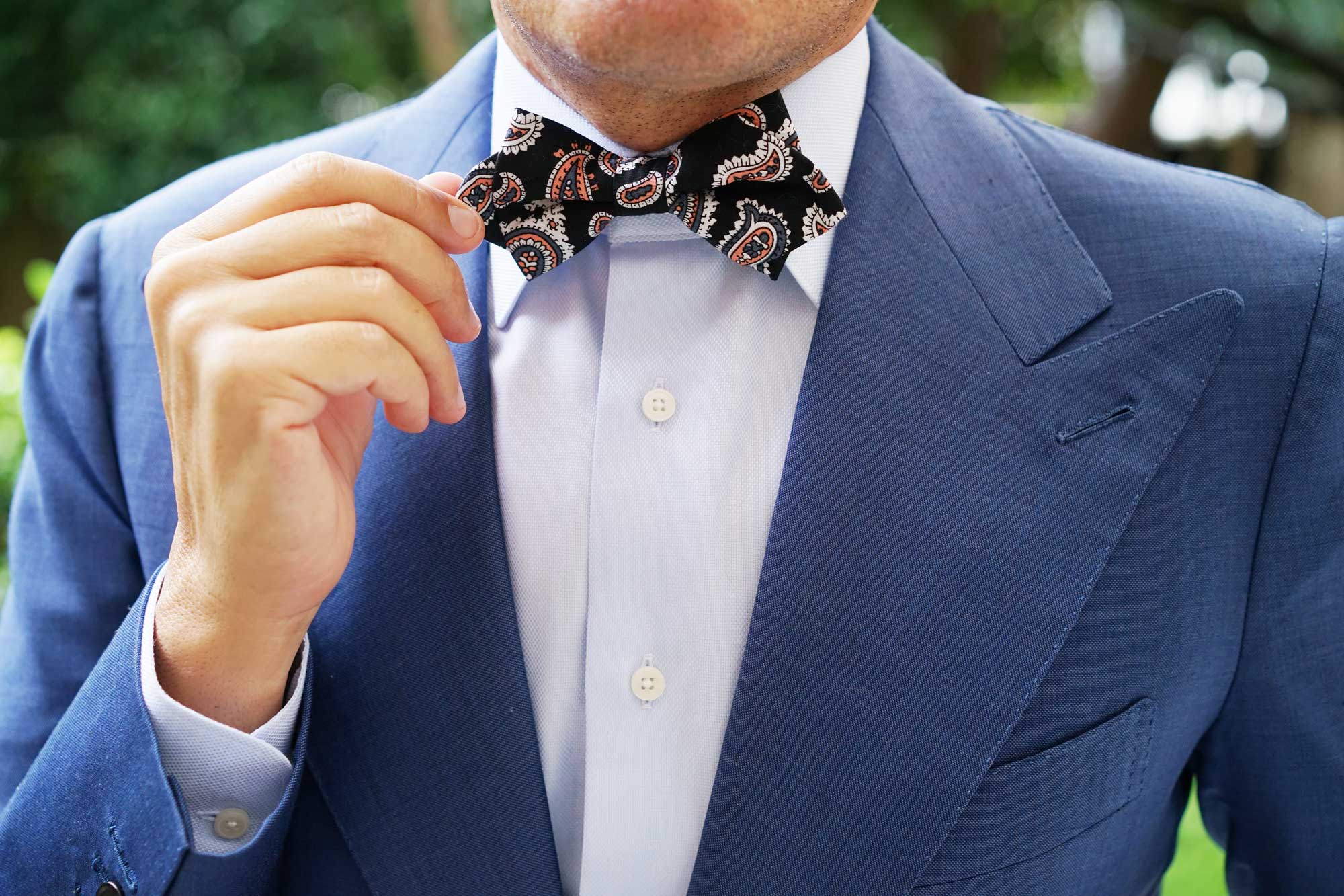 Levanzo Coral Paisley Diamond Bow Tie - Image 6