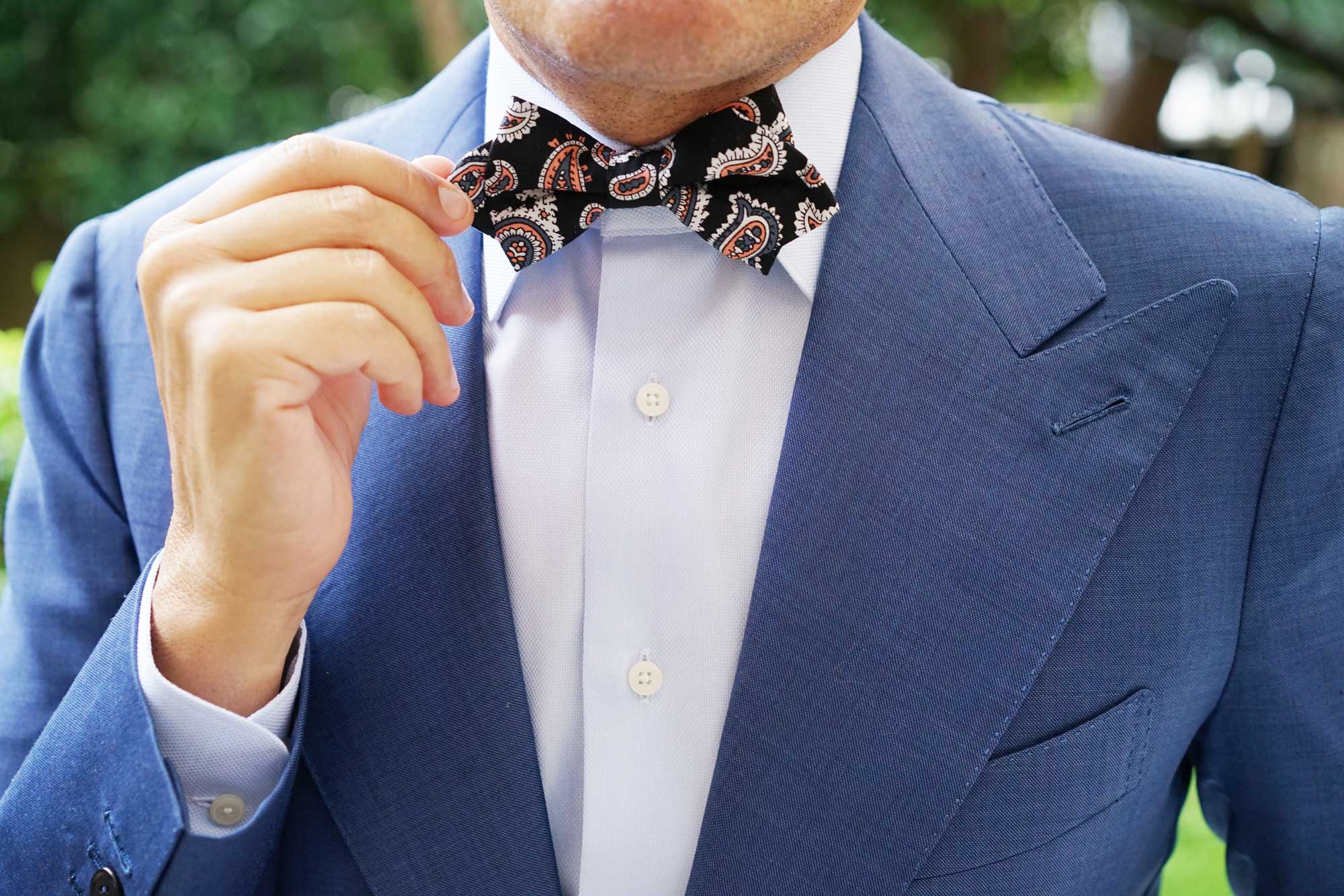 Levanzo Coral Paisley Diamond Bow Tie - Image 7