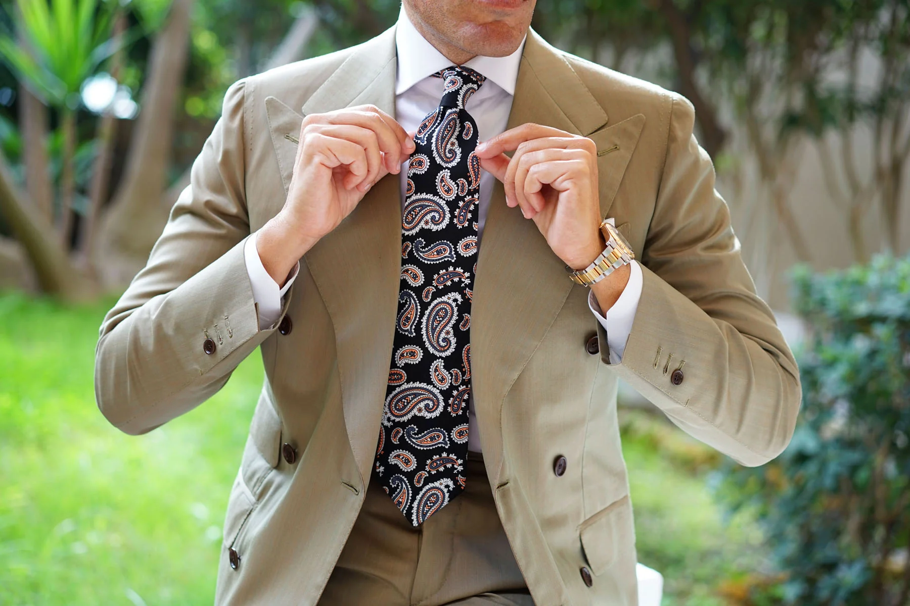 Levanzo Coral Paisley Tie - Image 14
