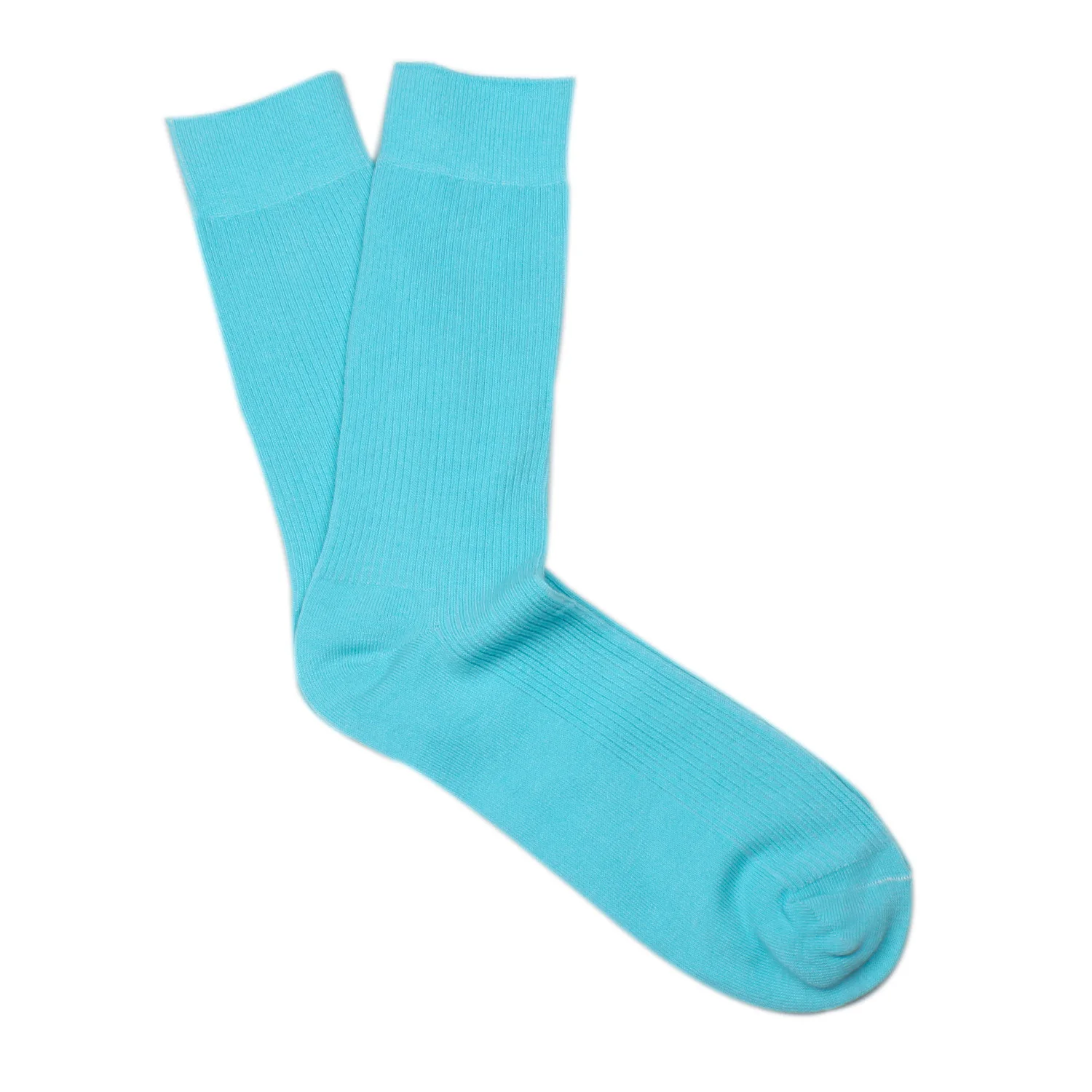 Light Blue Cotton-Blend Socks - Image 5