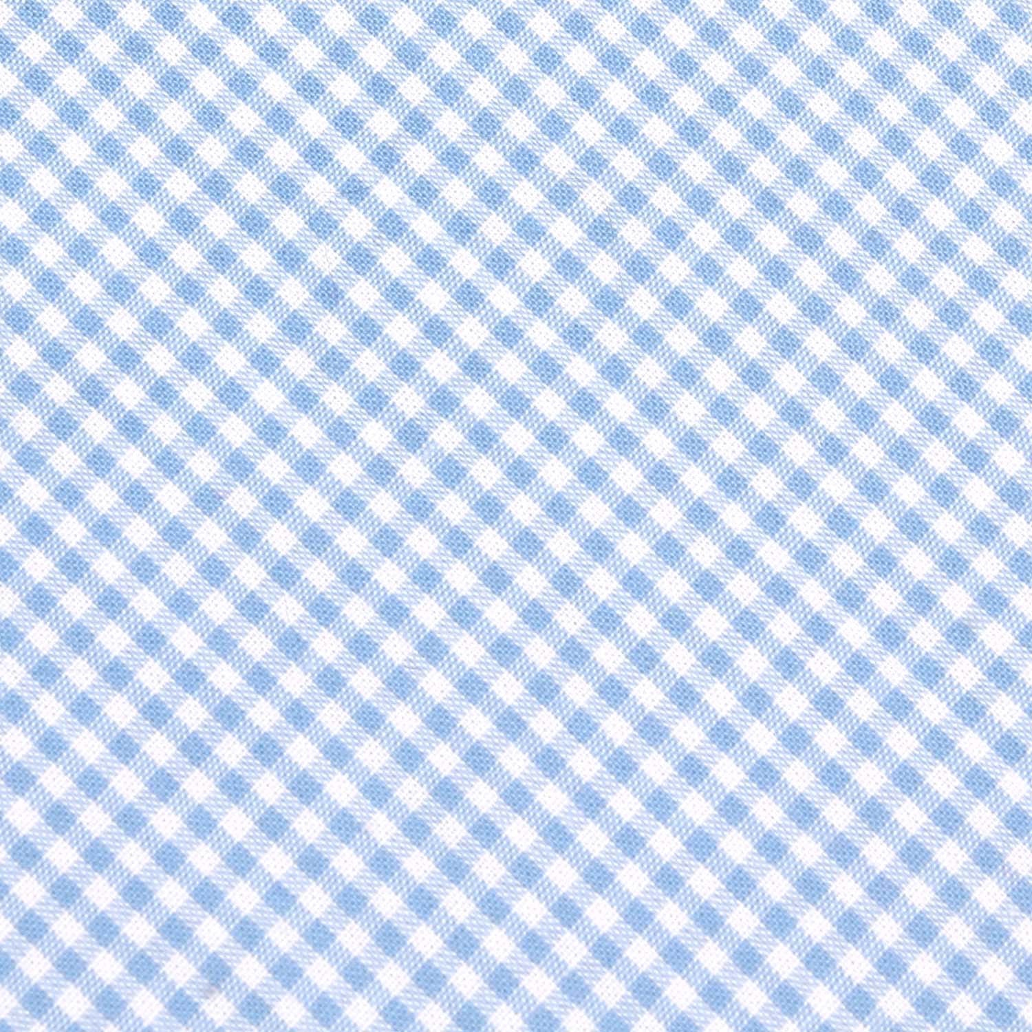 Light Blue Gingham Cotton Bow Tie - Image 2
