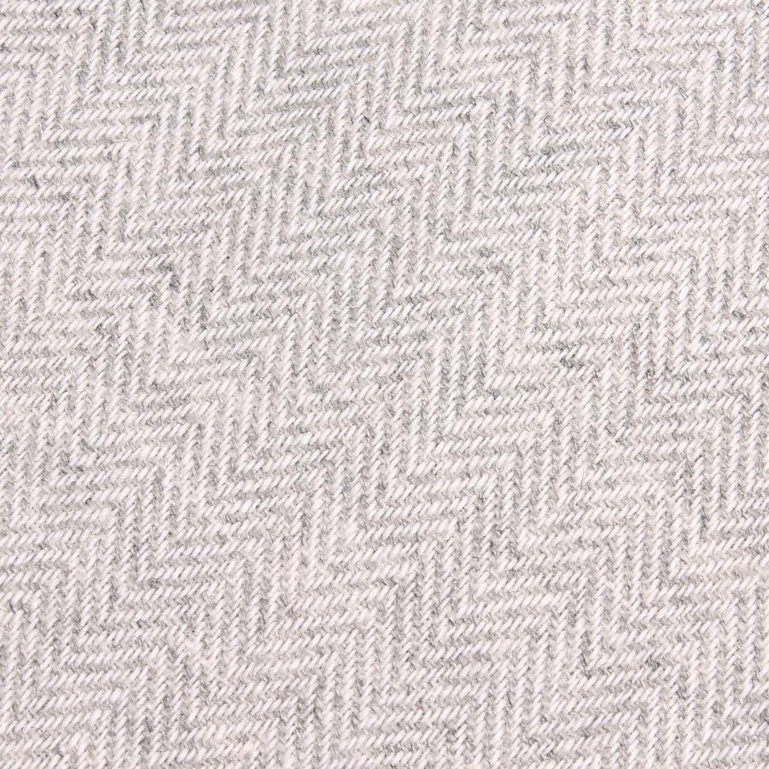 Light Grey Herringbone Linen Pocket Square - Image 2
