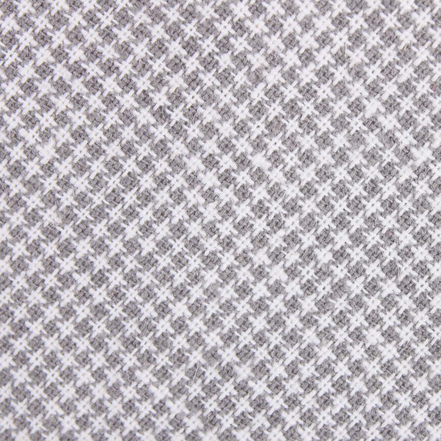 Light Grey Houndstooth Linen Necktie - Image 3