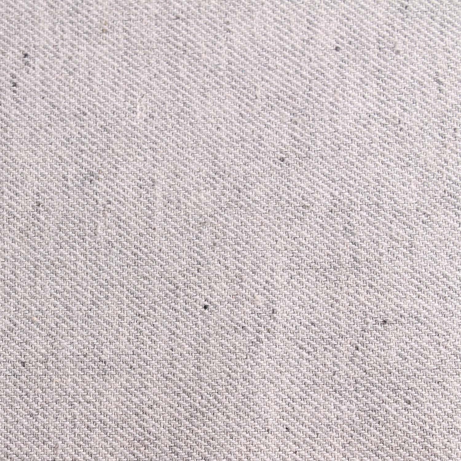 Light Grey Twill Stripe Linen Necktie - Image 3