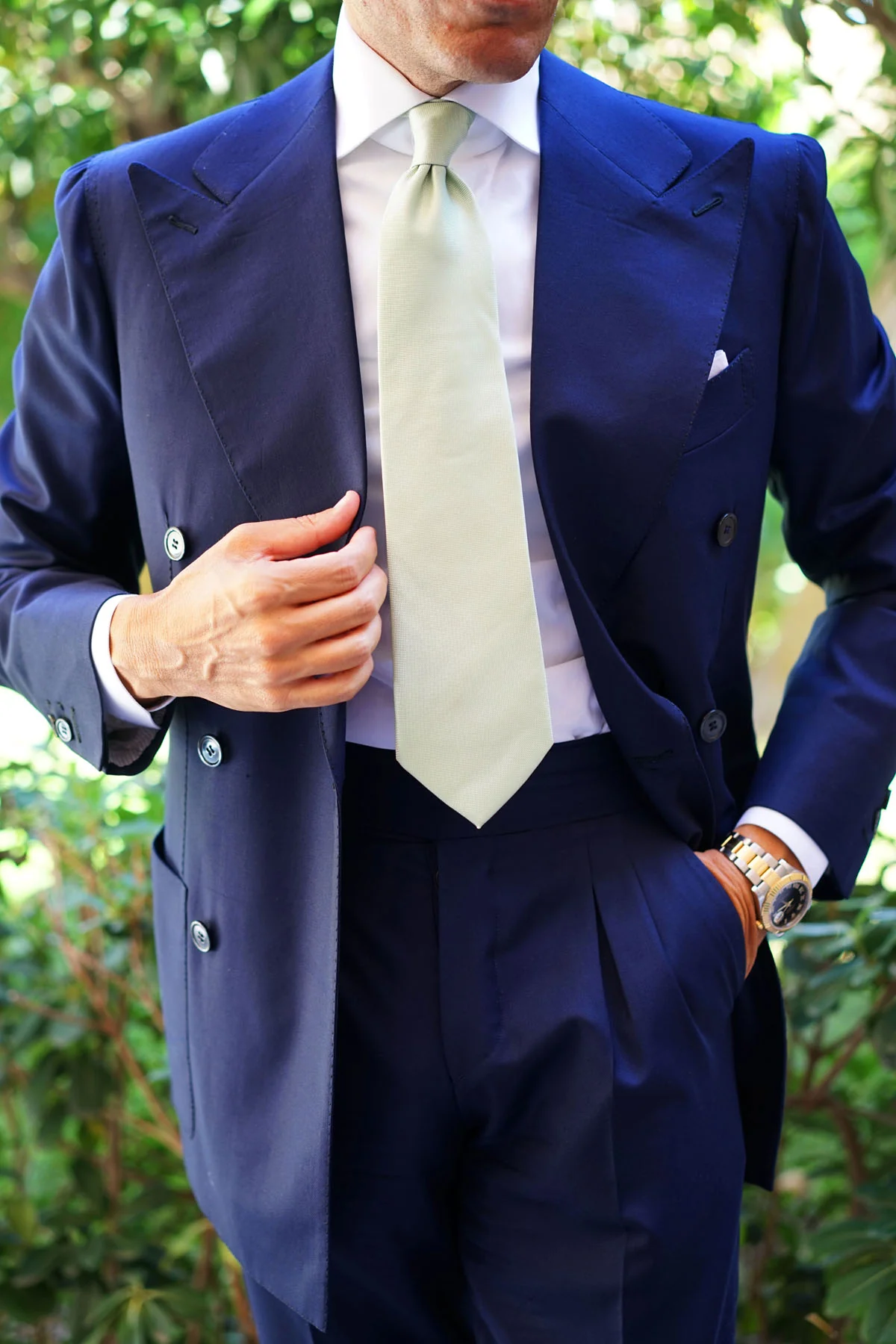 Light Mint Pistachio Green Necktie - Image 13