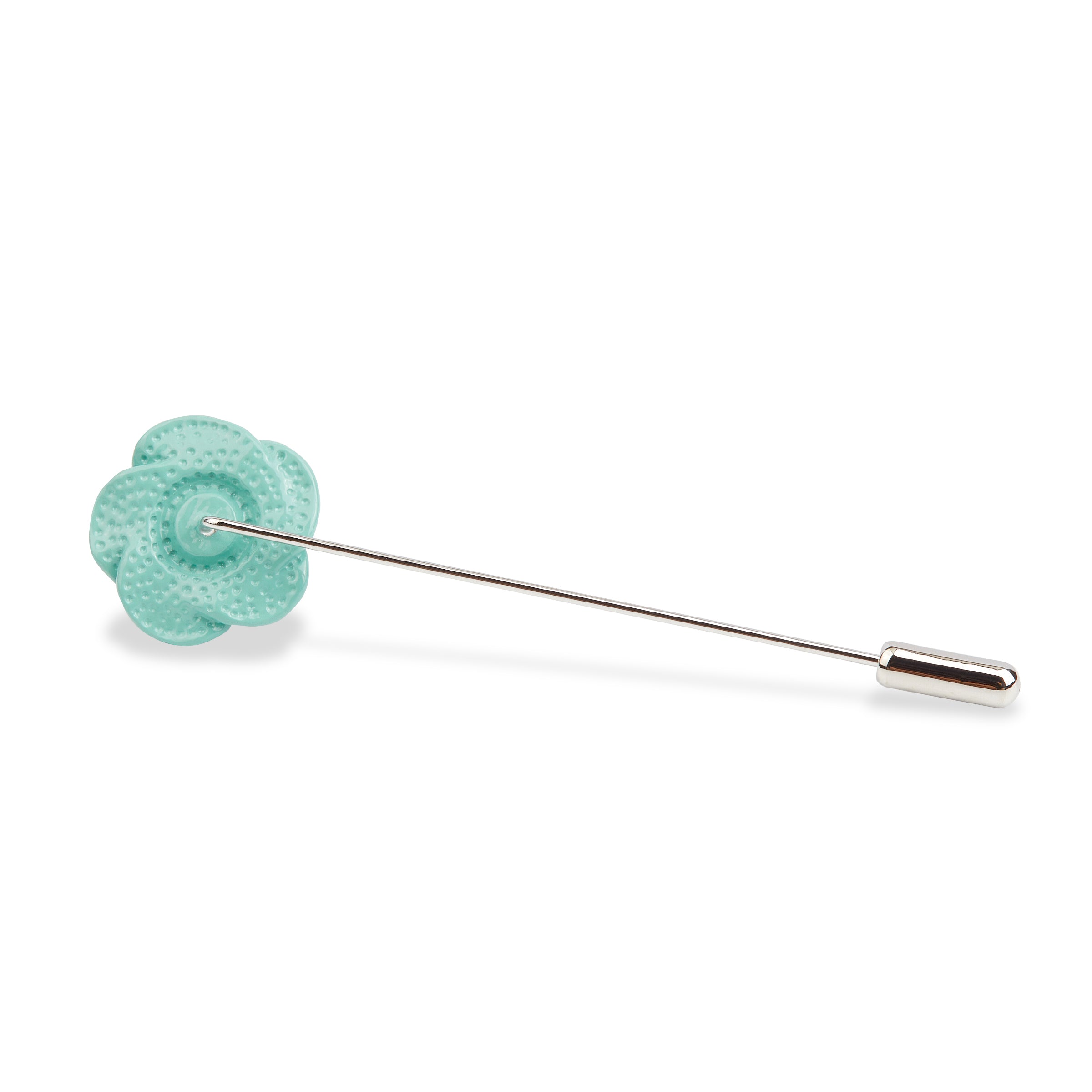 Light Sea Green Rose Metal Lapel Pin - Image 2