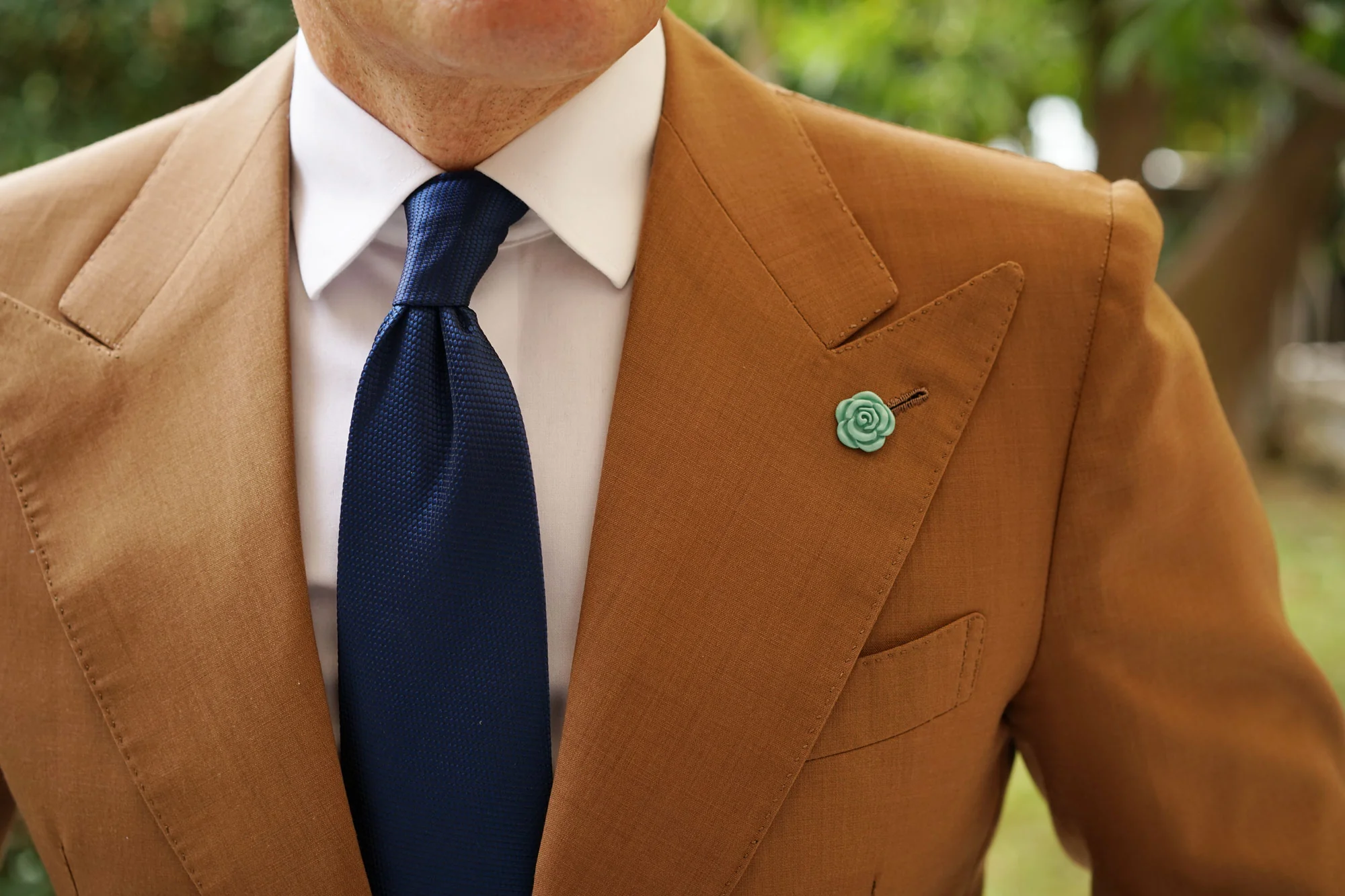 Light Sea Green Rose Metal Lapel Pin - Image 7
