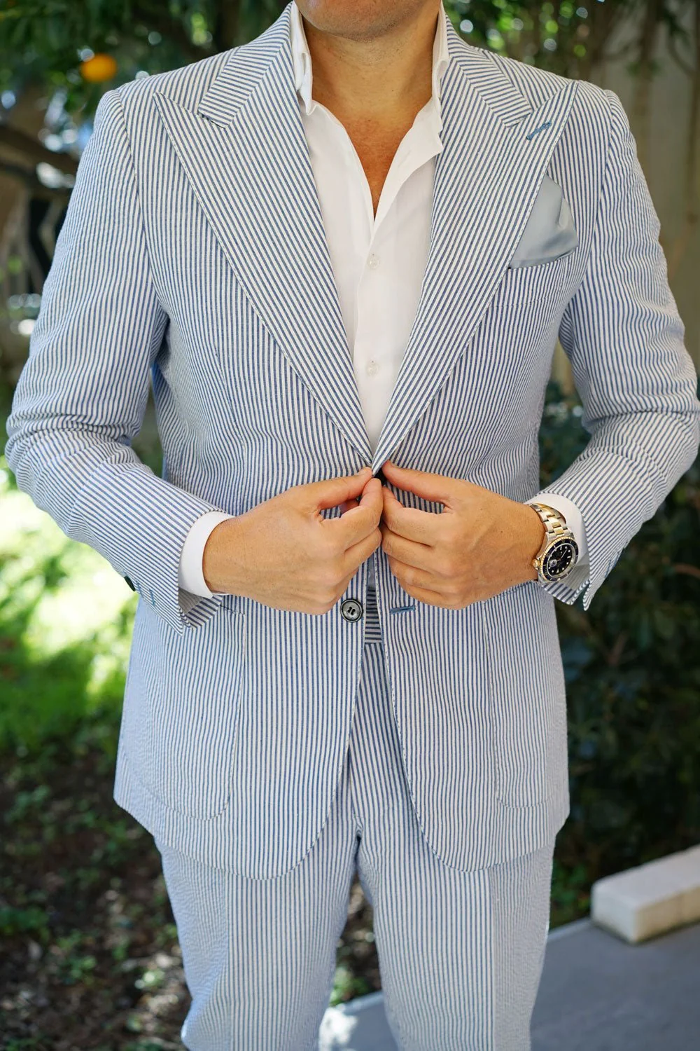 Light Silver Sage Satin Pocket Square - Image 4