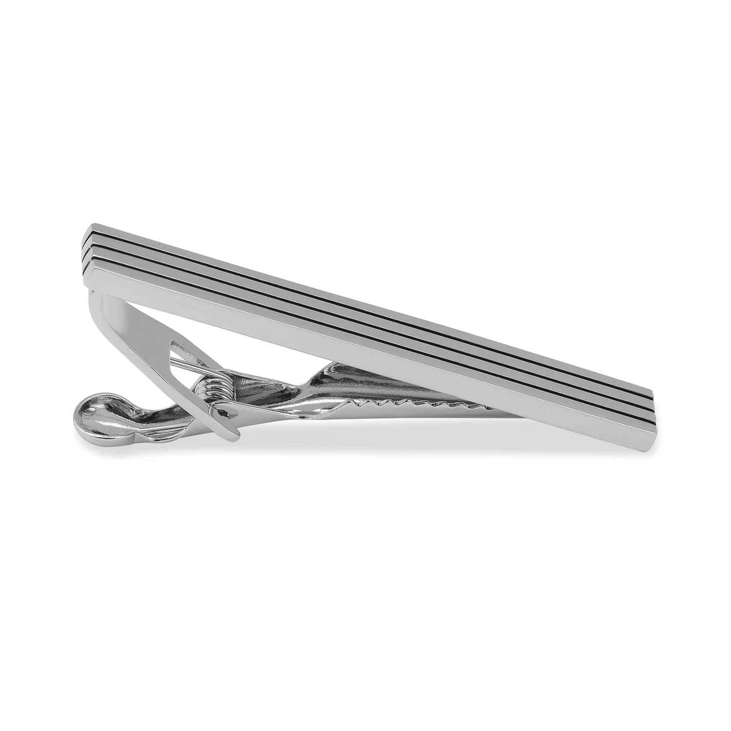 Logan Silver and Black Tie Bar - Image 2