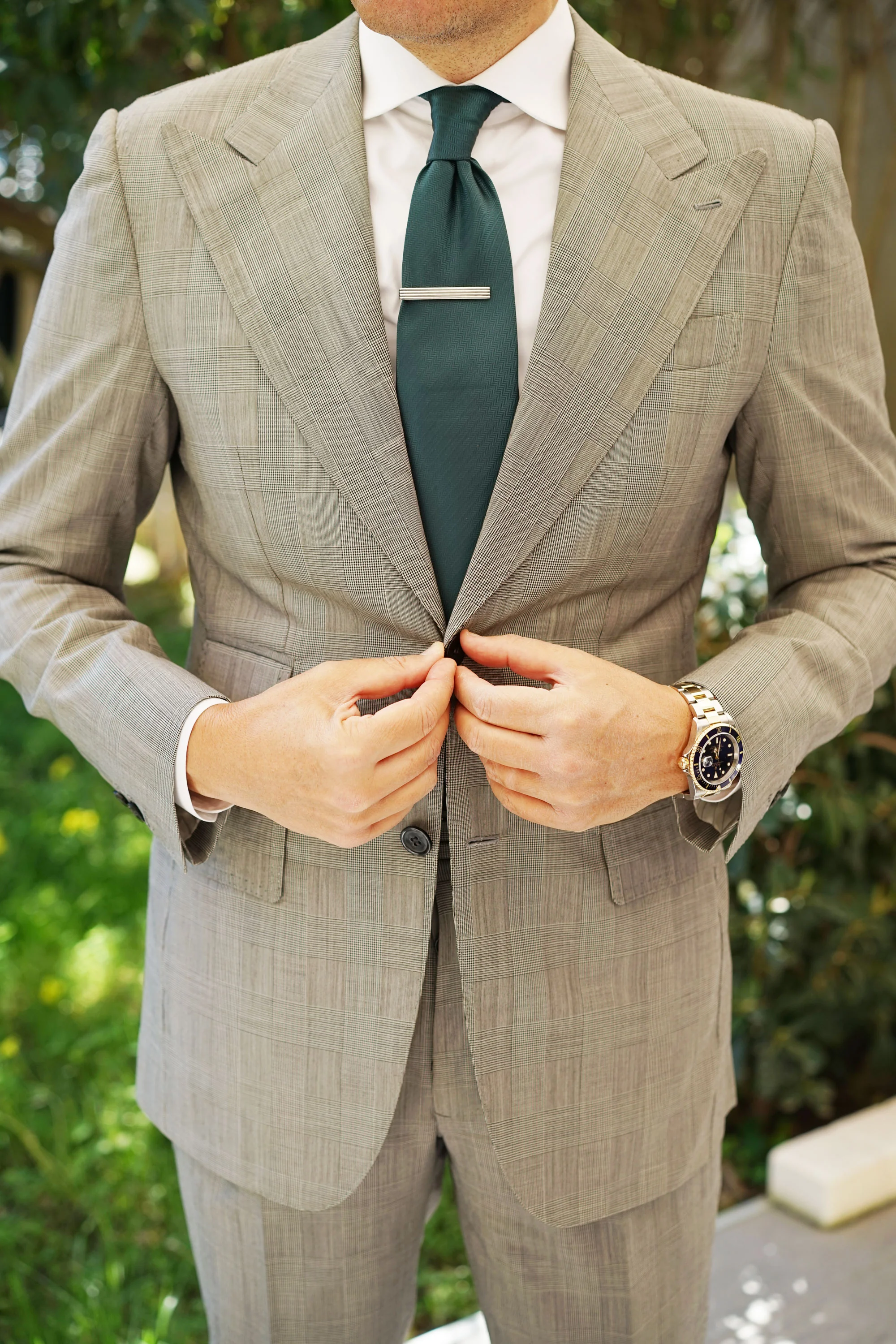 Logan Silver and Black Tie Bar - Image 4