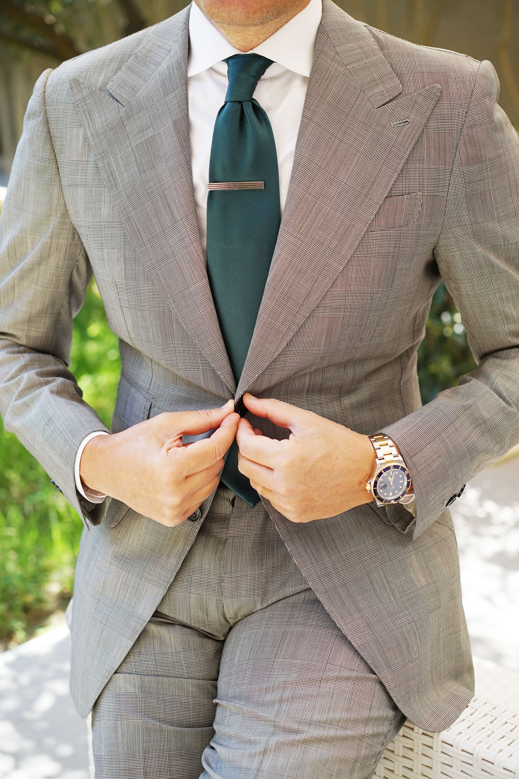 Logan Silver and Black Tie Bar - Image 6