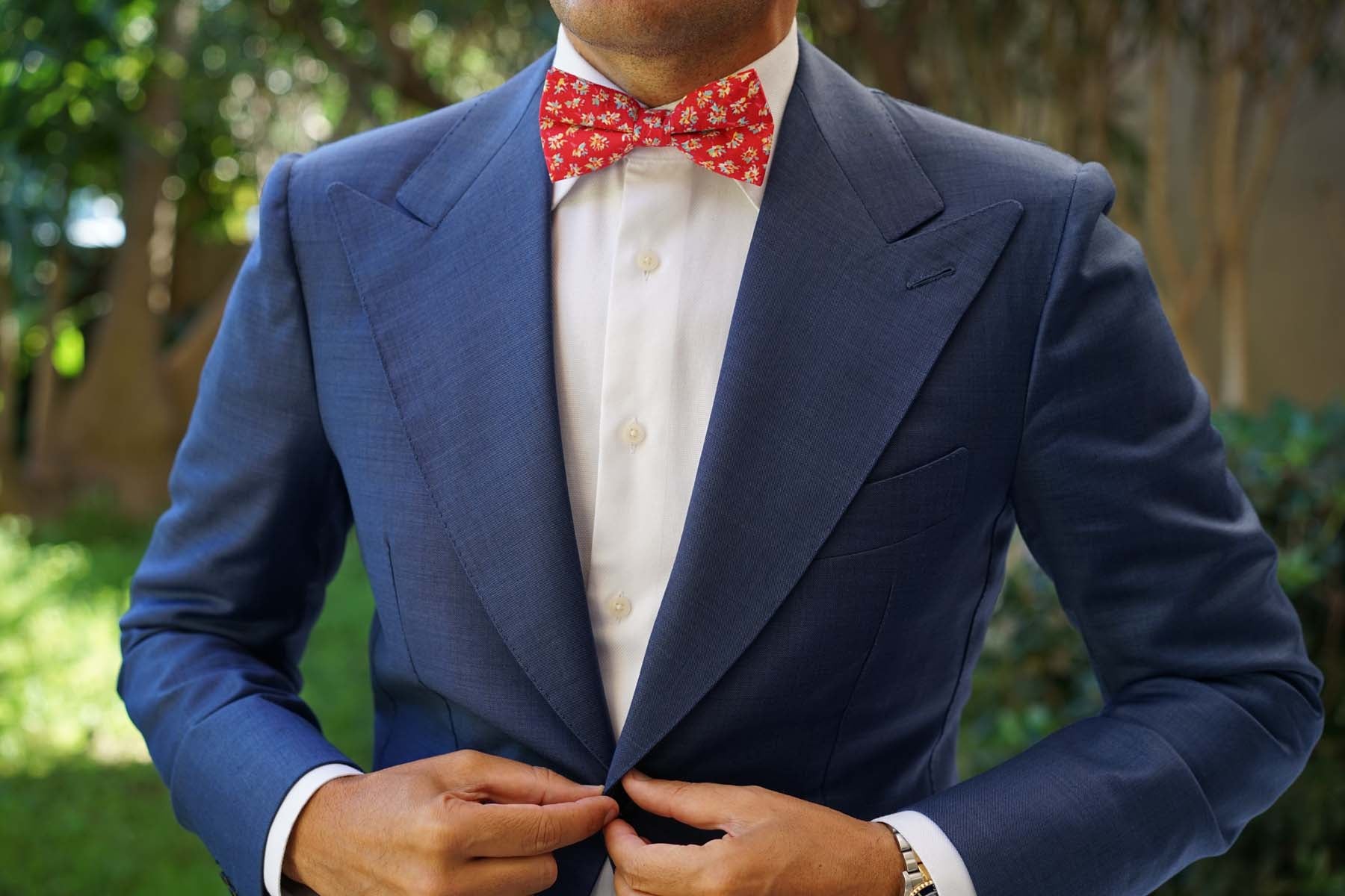 Luis Potosí Pink Floral Bow Tie - Image 6