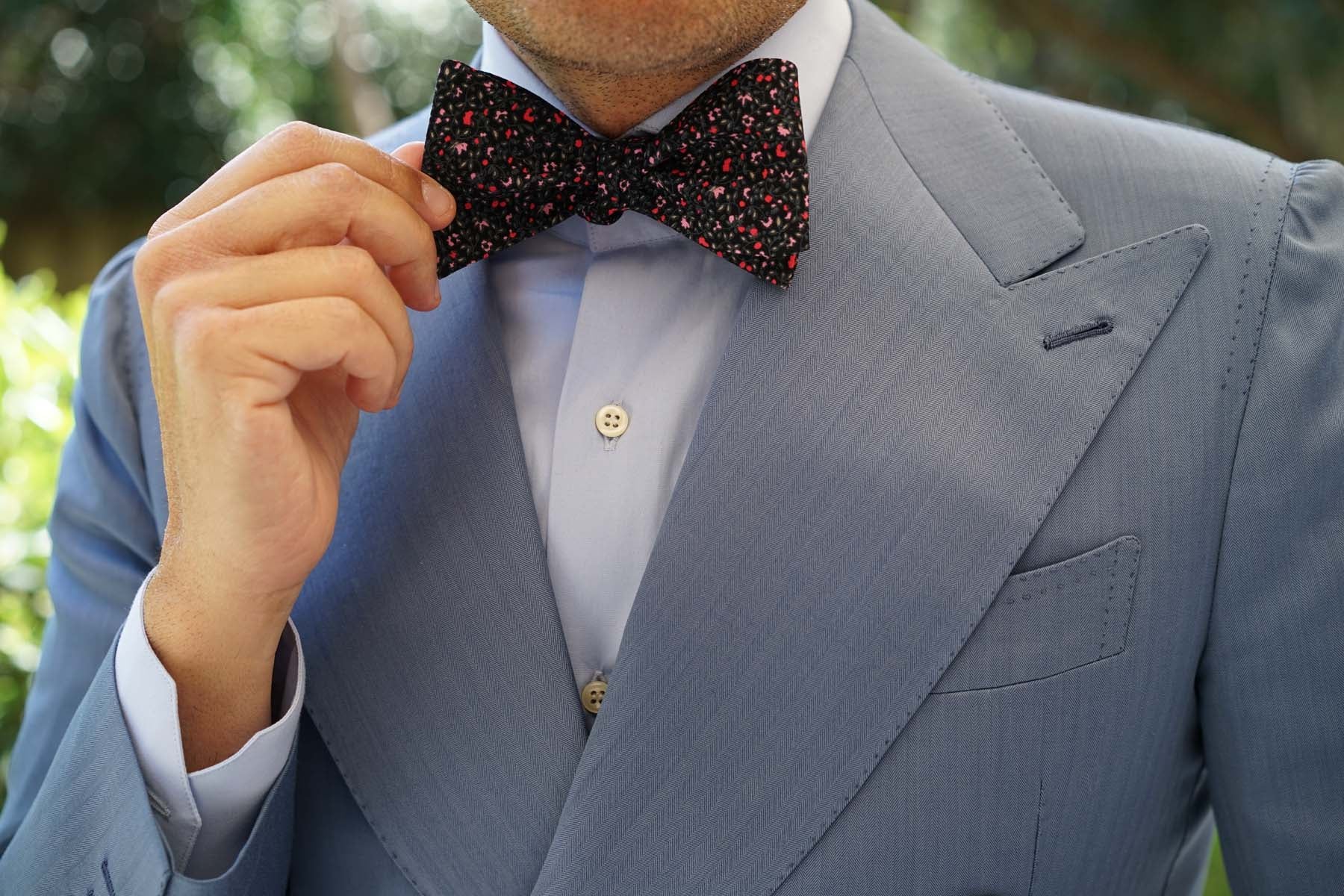 Macau Floral Self Bow Tie - Image 7