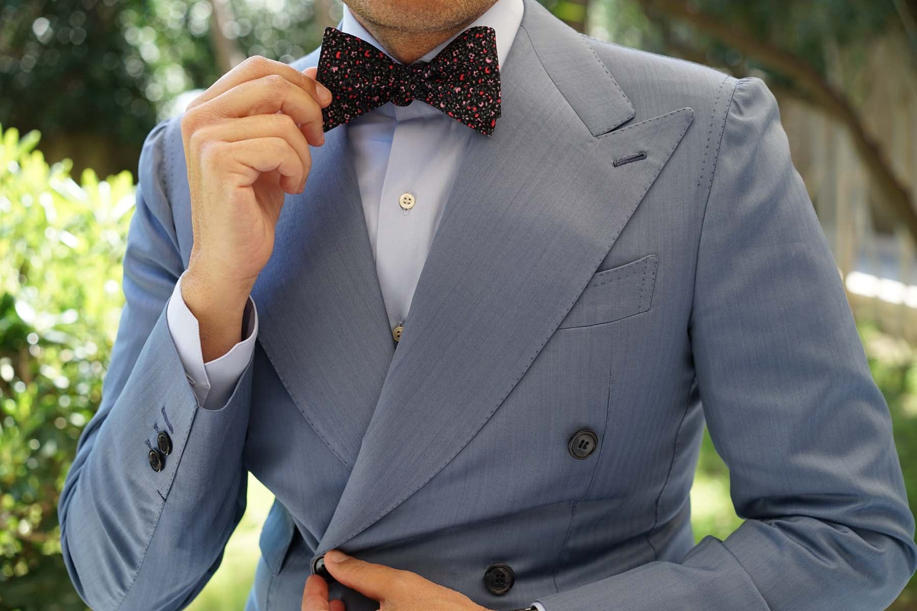 Macau Floral Self Bow Tie - Image 9