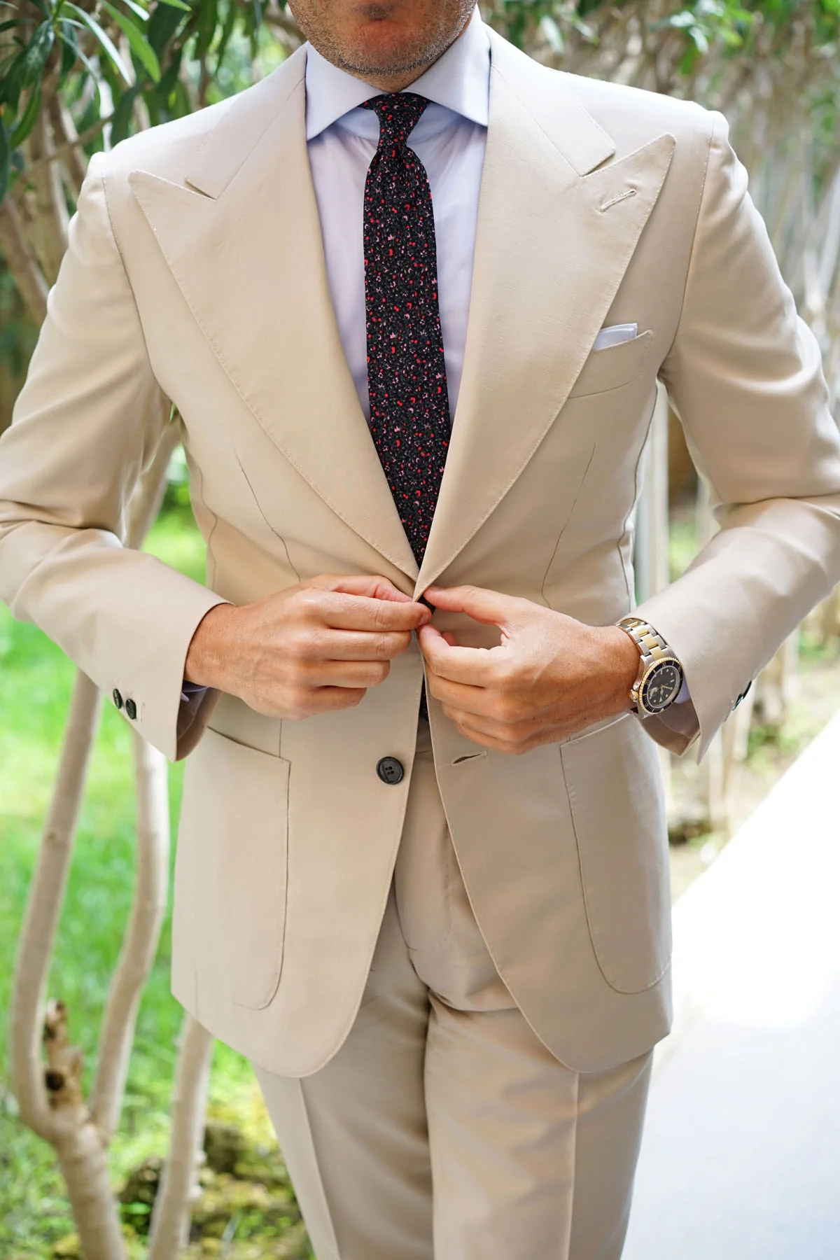 Macau Floral Skinny Tie - Image 9