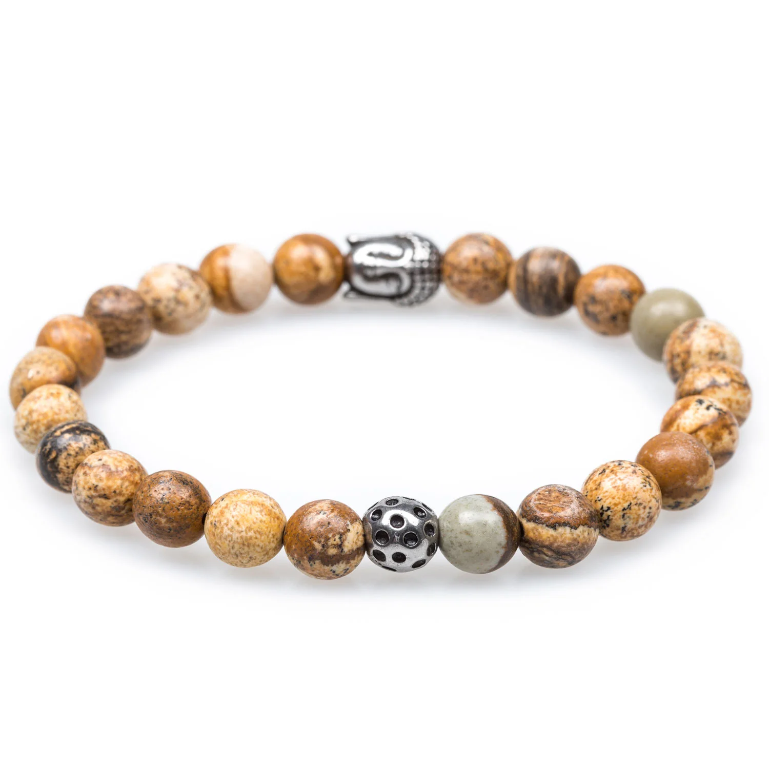 Mahayana Yellow Agate Buddha Bracelet - Image 2