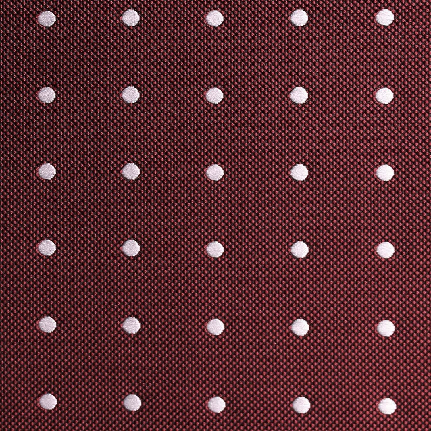Mahogany Maroon with White Polka Dots Diamond Bow Tie - Image 2
