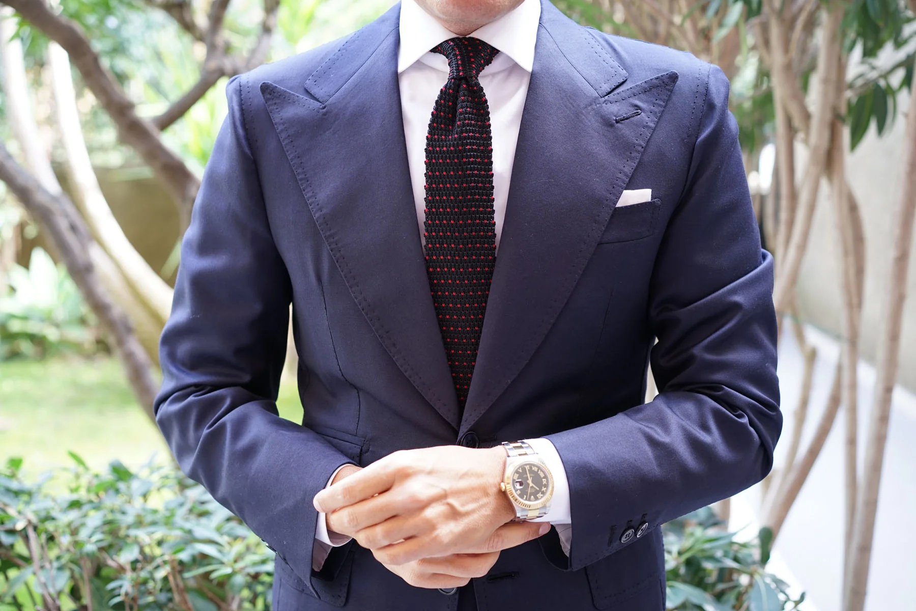 Malkovich Black Knitted Tie - Image 10