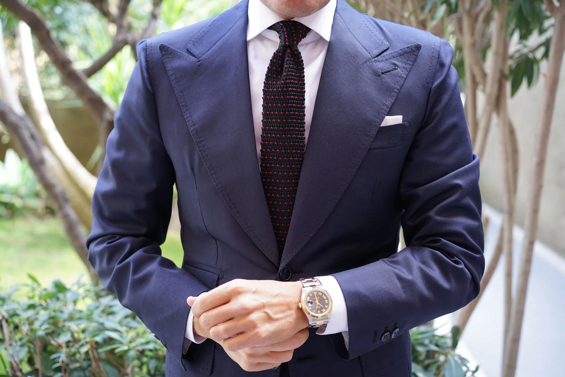 Malkovich Black Knitted Tie - Image 6