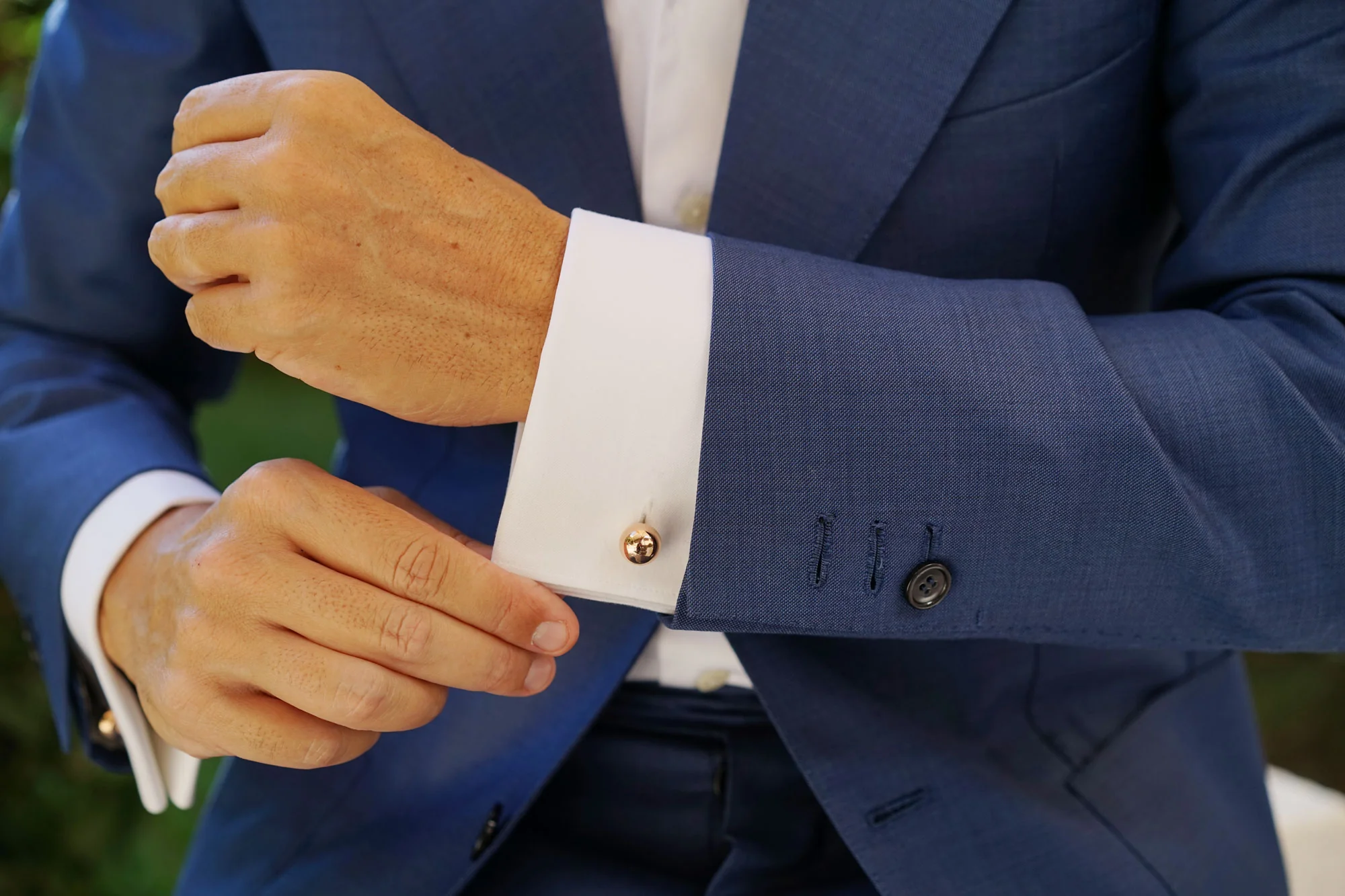 Manhattan Rose Gold Cufflinks - Image 7