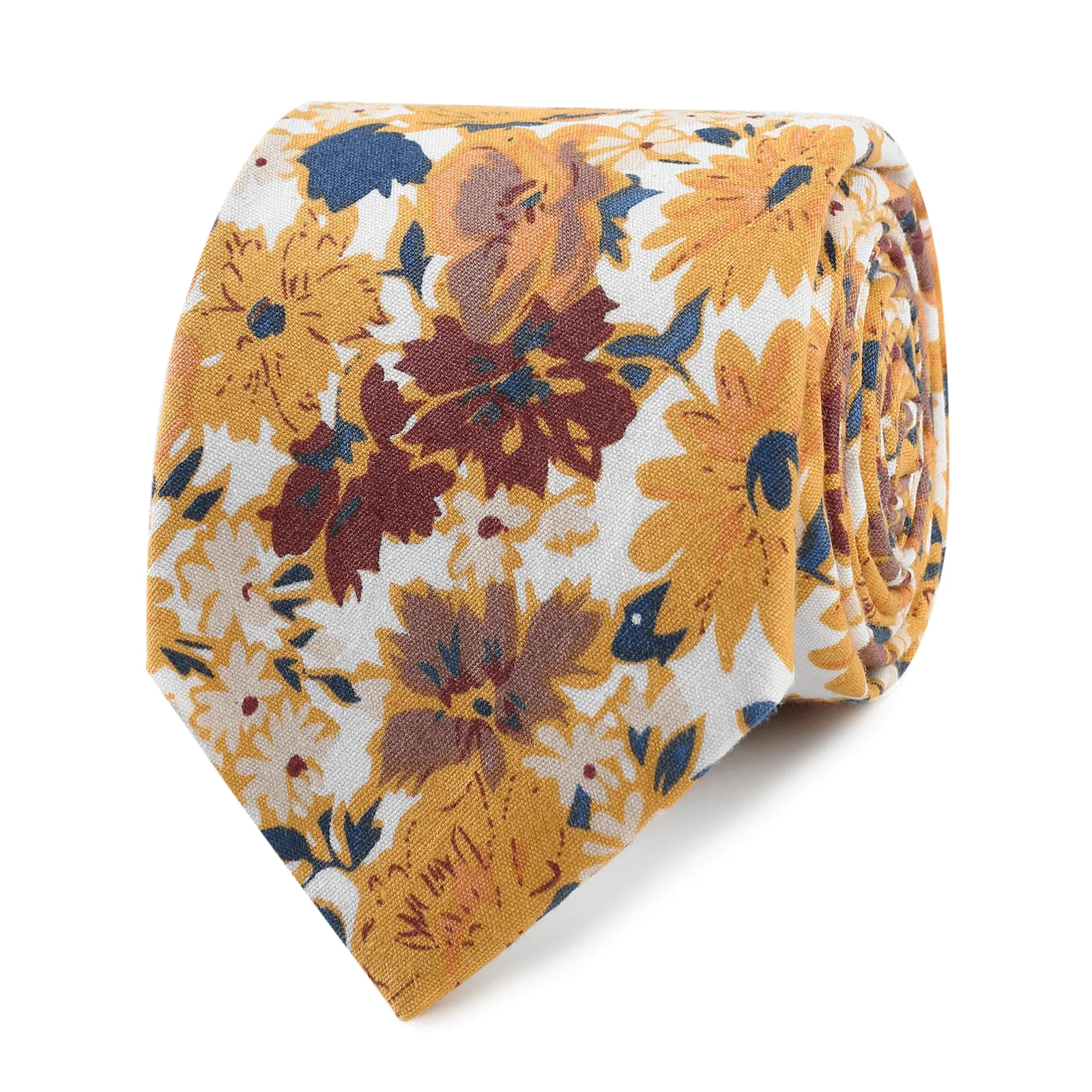 Marigold Meadow Floral Skinny Tie - Image 2