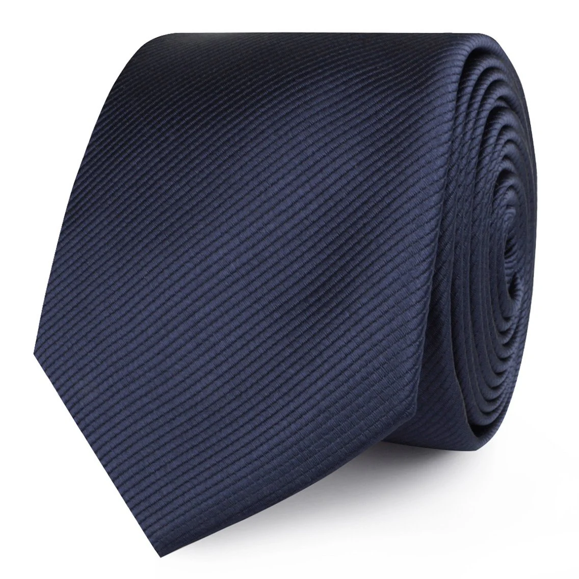 Marine Midnight Blue Twill Skinny Tie - Image 2