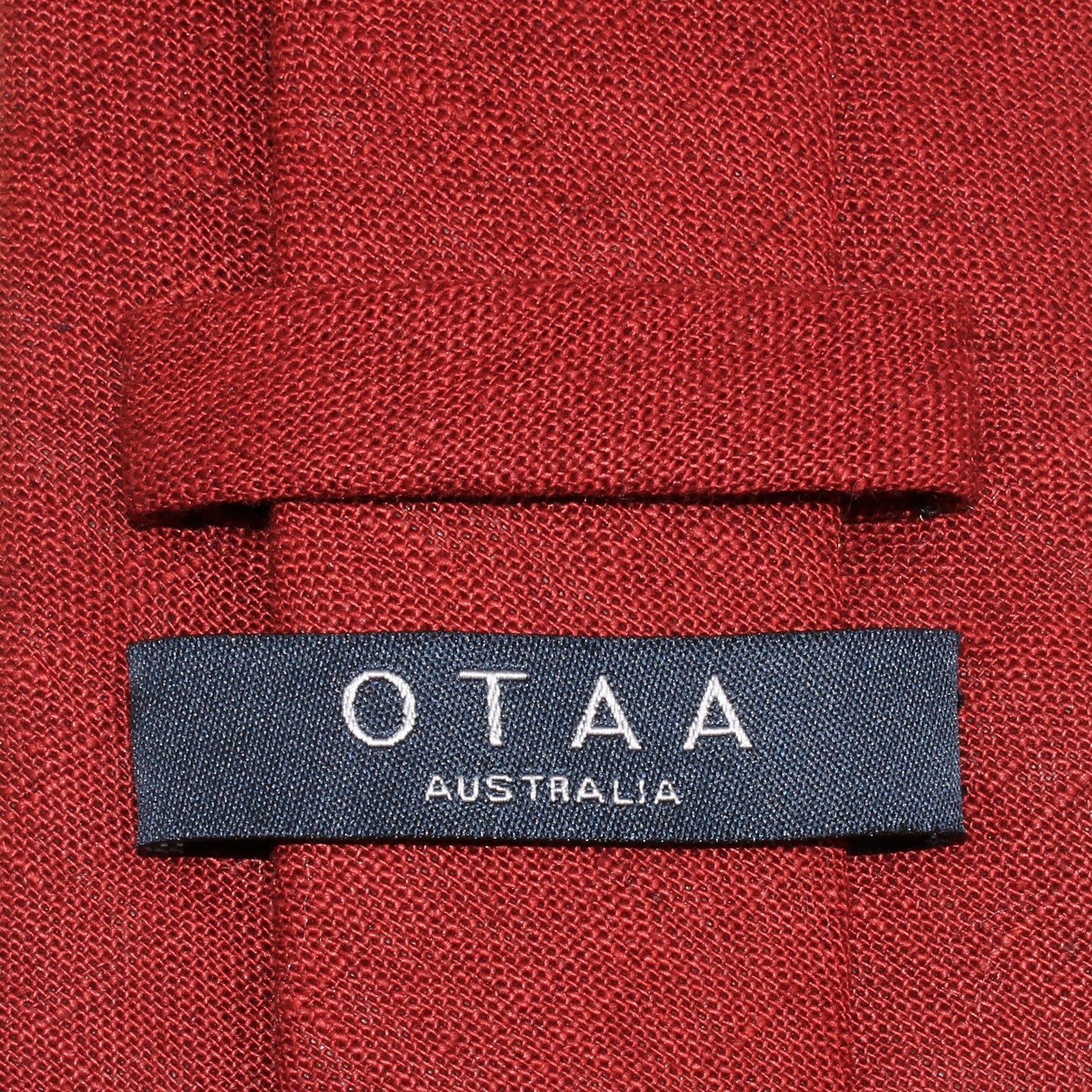 Maroon Slub Linen Necktie - Image 5