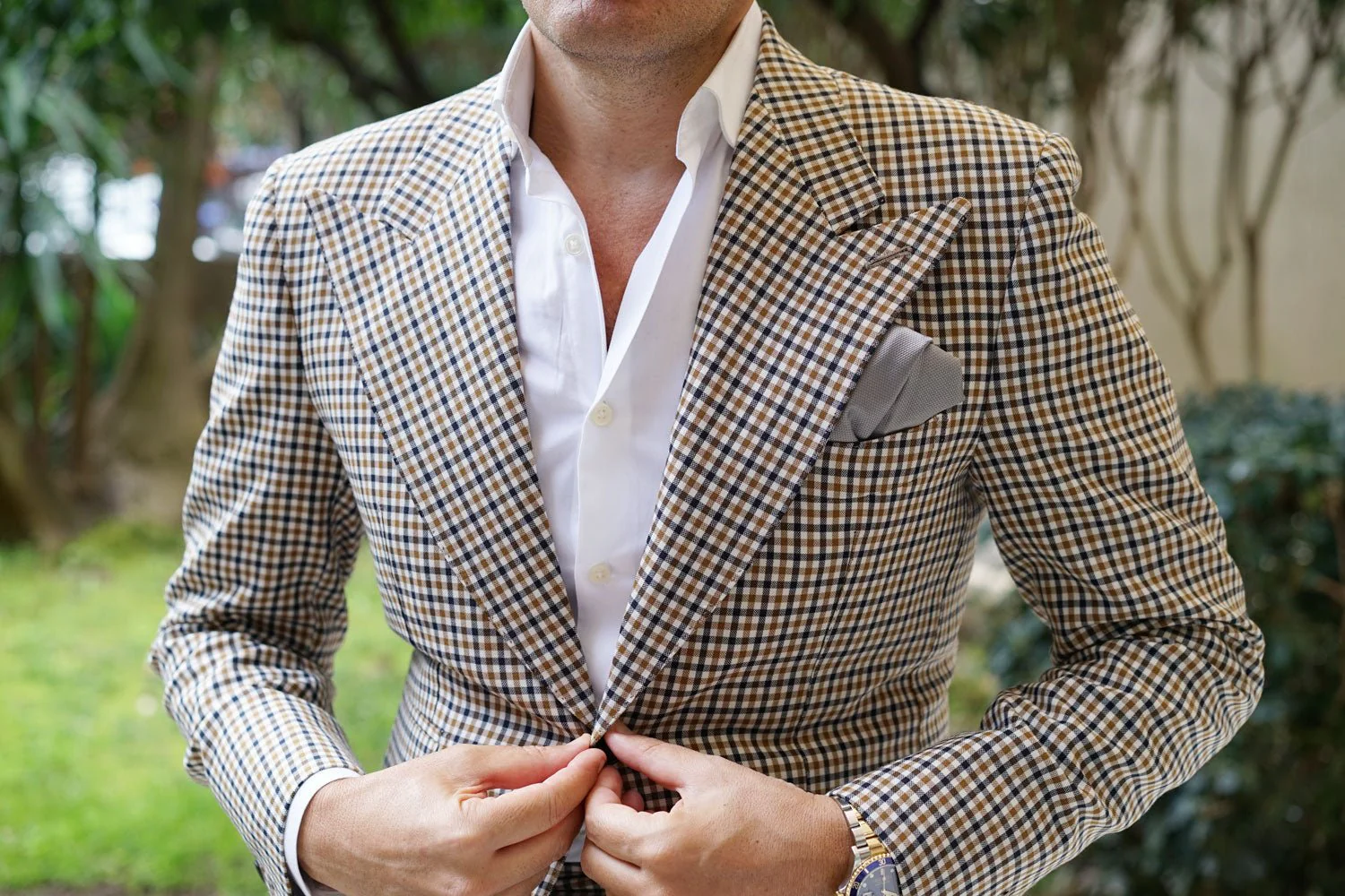 Mercury Grey Weave Pocket Square - Image 3