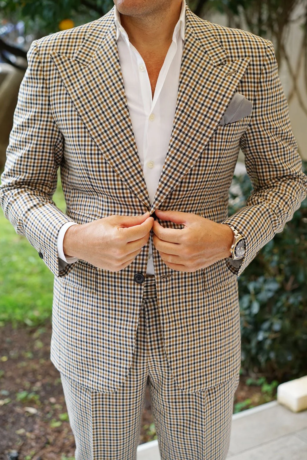 Mercury Grey Weave Pocket Square - Image 4