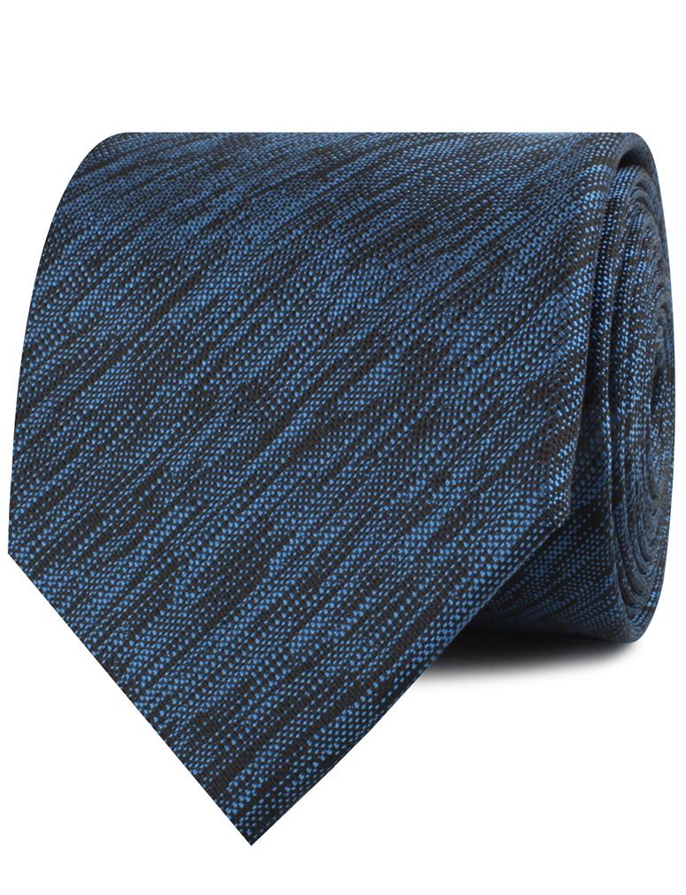 Midnight Blue-Black Chambray Necktie - Image 2
