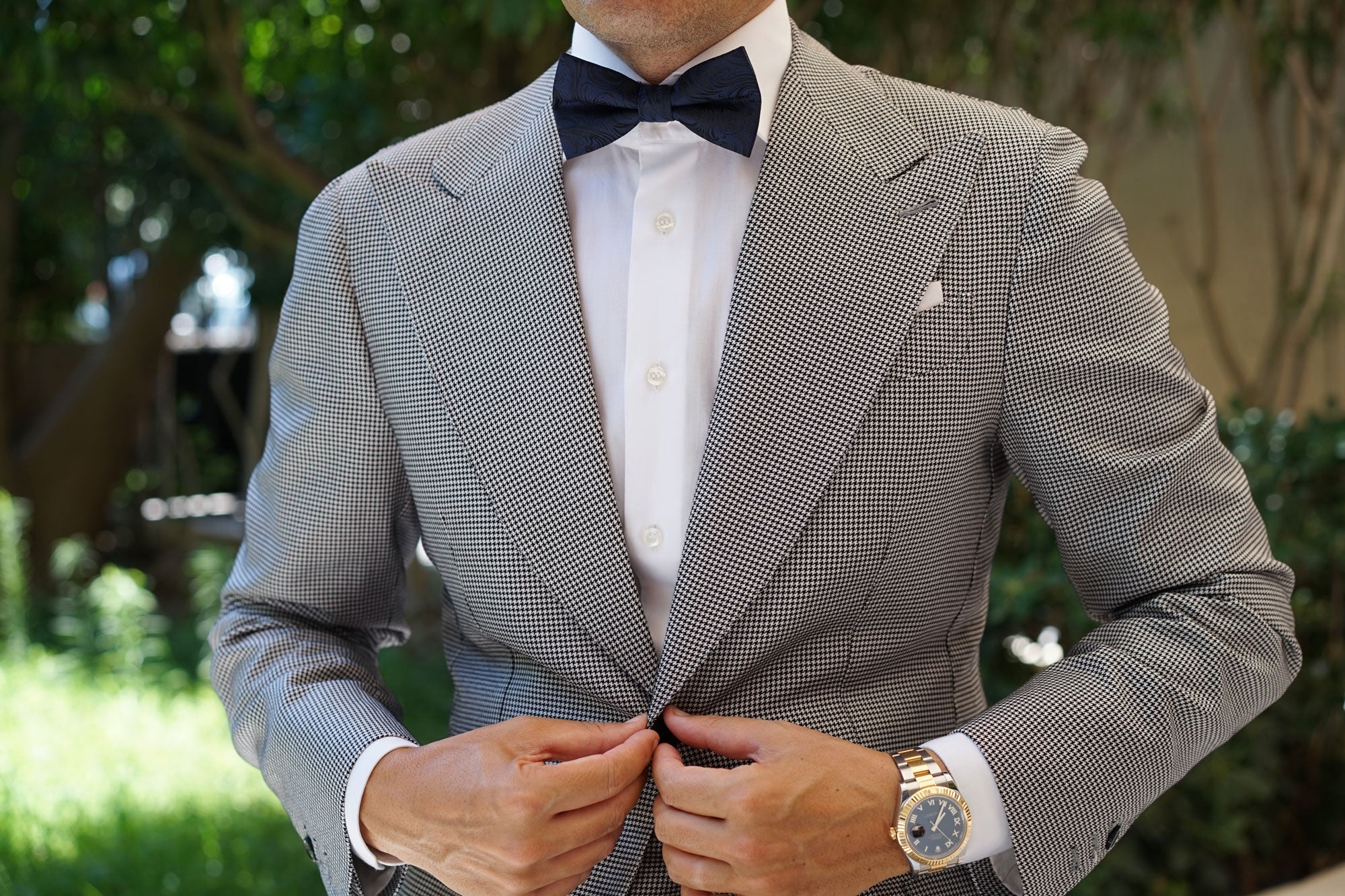 Midnight Blue Khamsin Bow Tie - Image 3