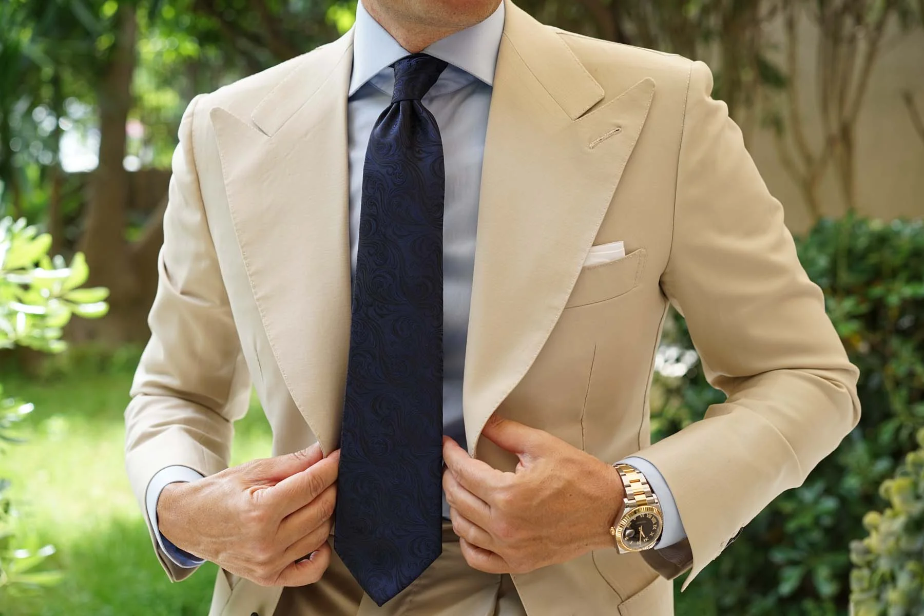 Midnight Blue Khamsin Necktie - Image 7
