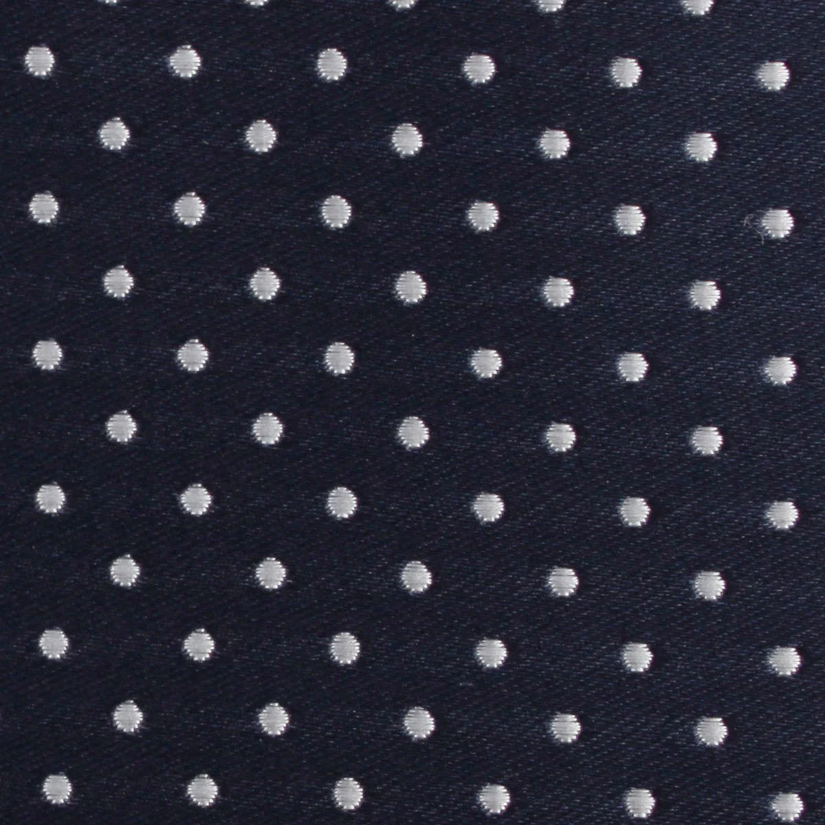 Midnight Blue Mini Pin Dots Diamond Self Bow Tie - Image 3