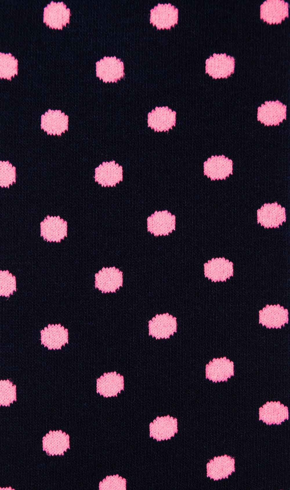 Midnight Blue on Pink Dot Socks - Image 2
