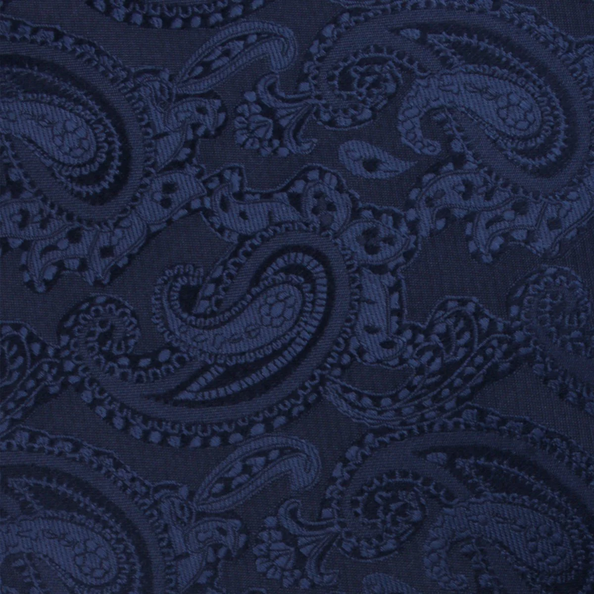 Midnight Navy Paisley Self Bow Tie - Image 3