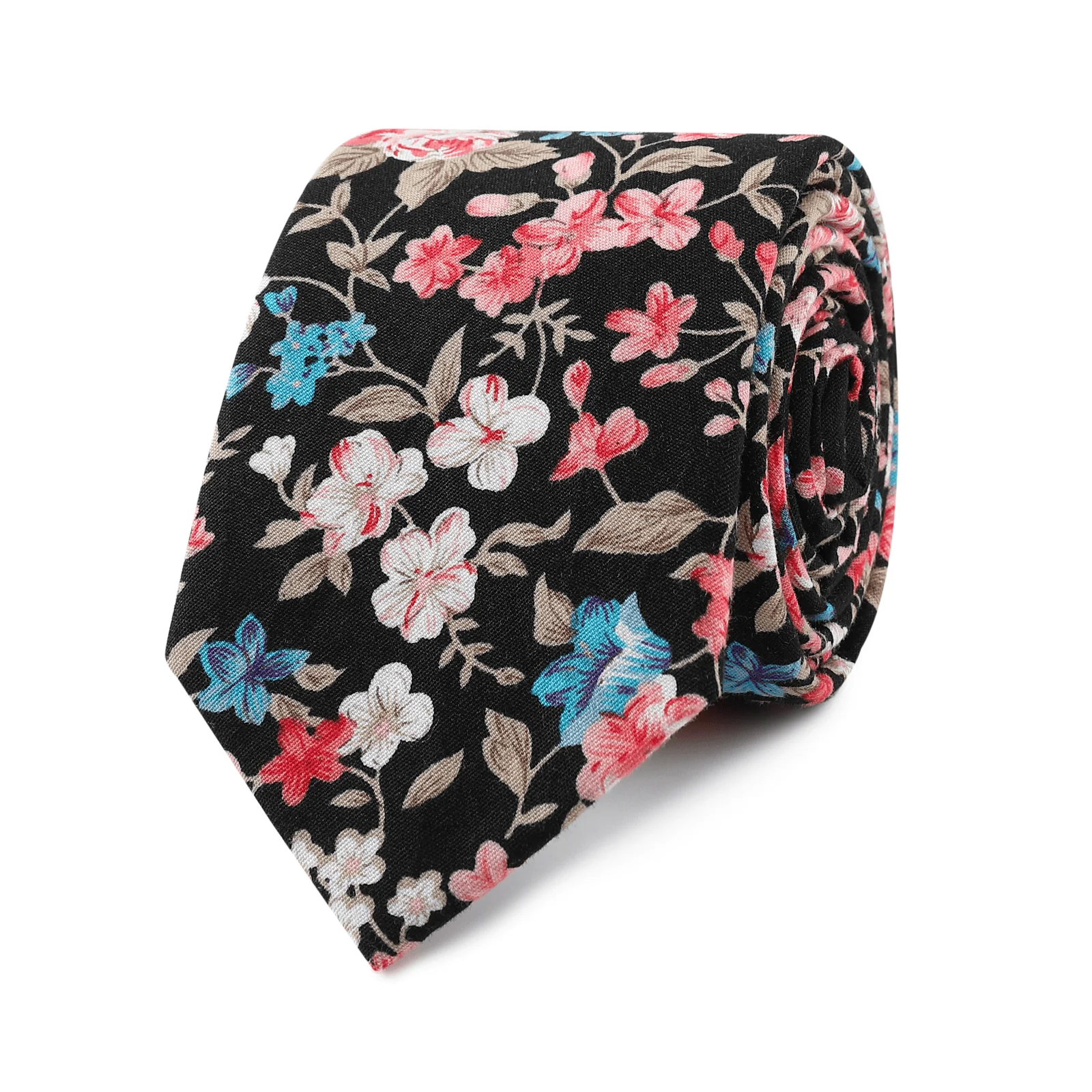 Milan Evening Floral Skinny Tie - Image 2