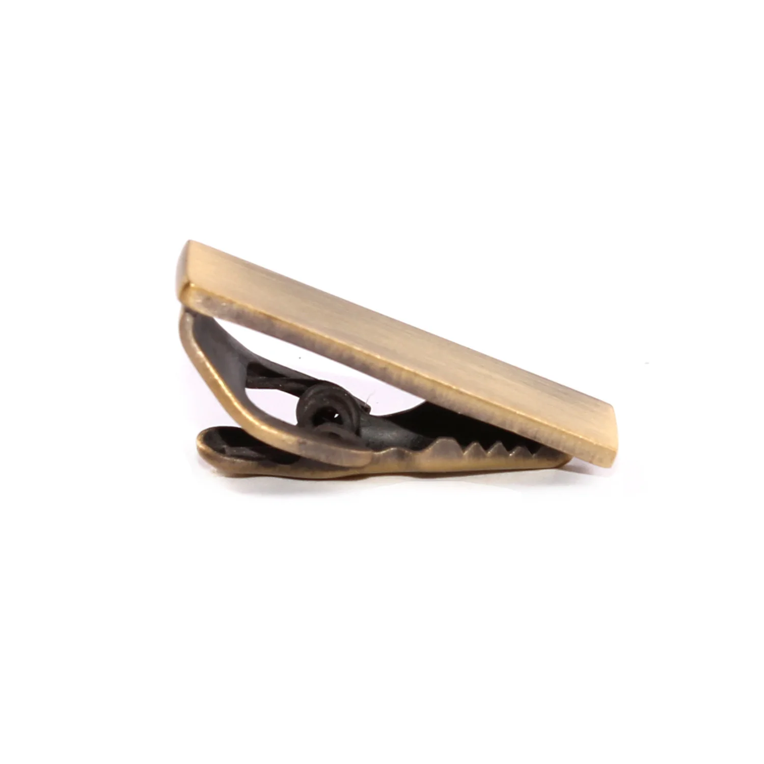 Mini Brushed Brass Skinny Tie Bar - Image 2