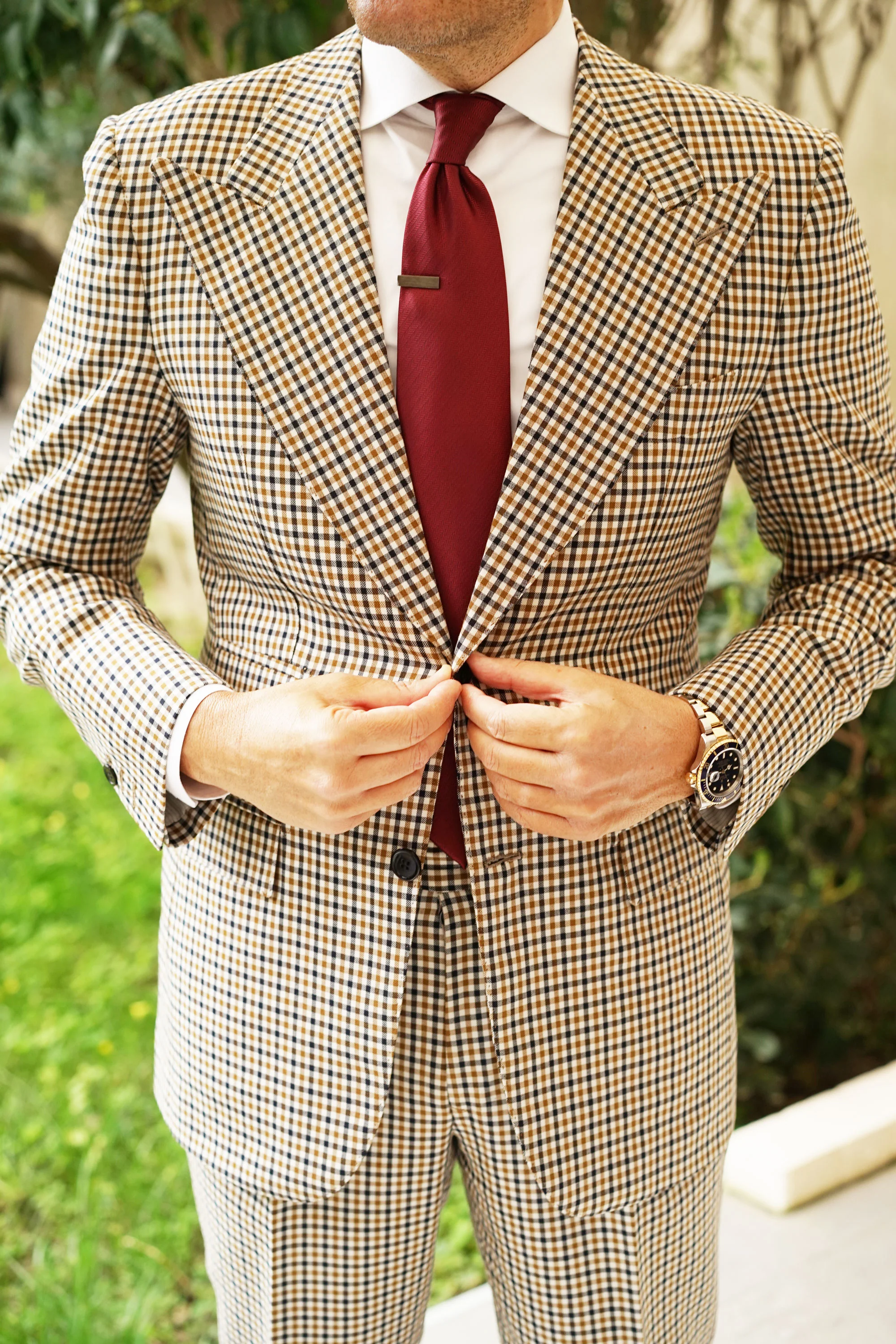 Mini Brushed Gun Skinny Tie Bar - Image 6