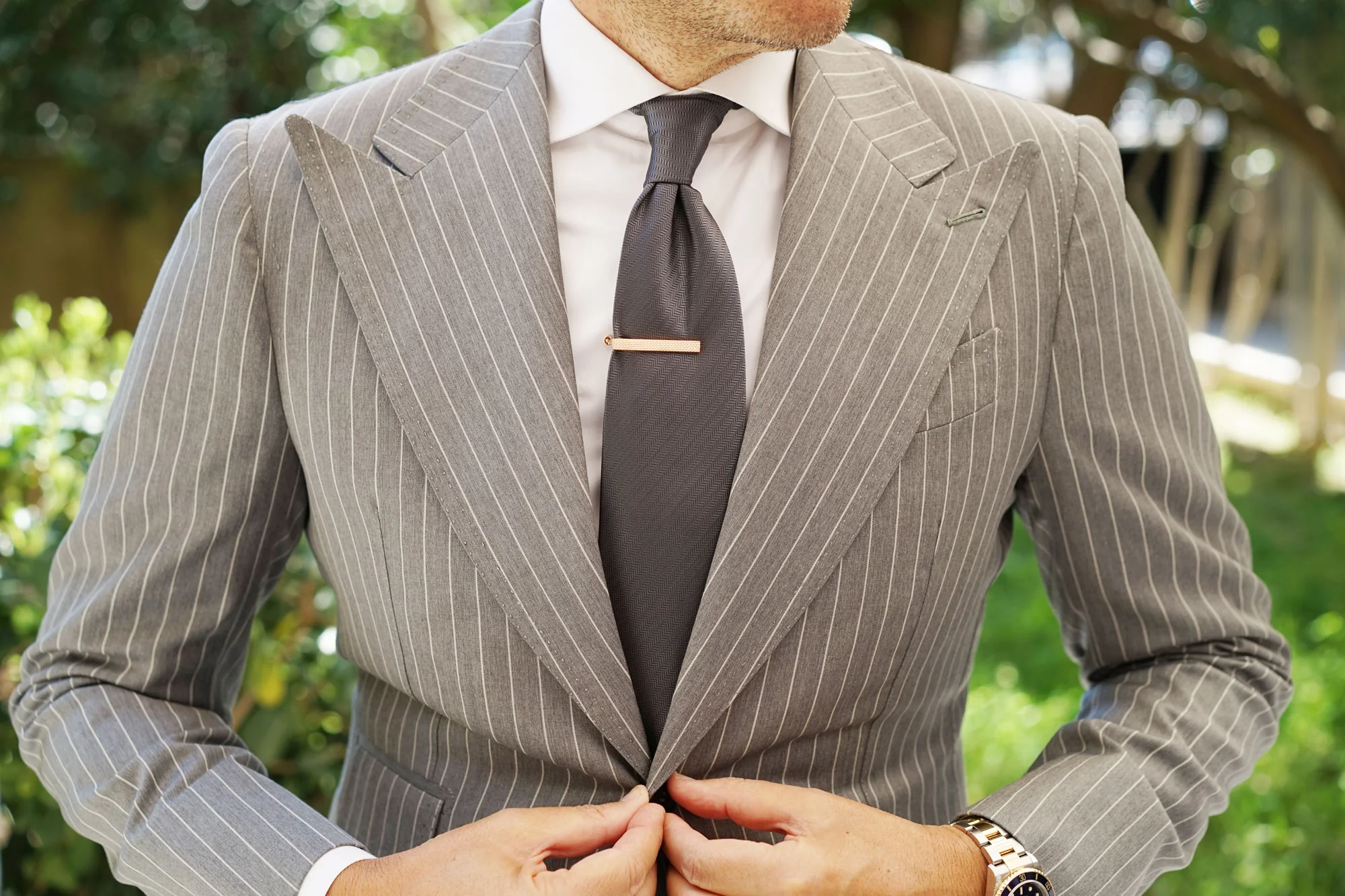 Mini Connery Rose Gold Tie Bar - Image 3