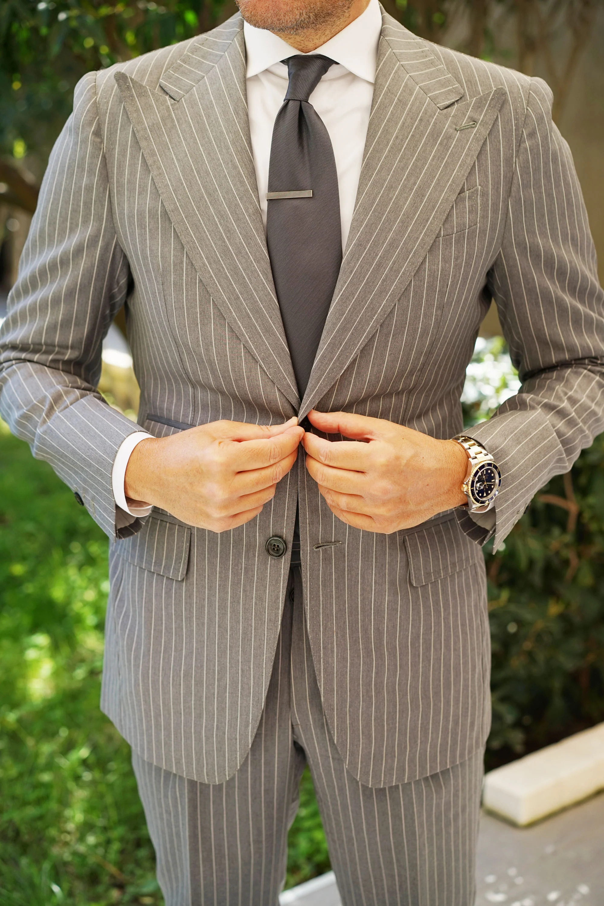 Mini Jay Gatsby Antique Silver Tie Bar - Image 4