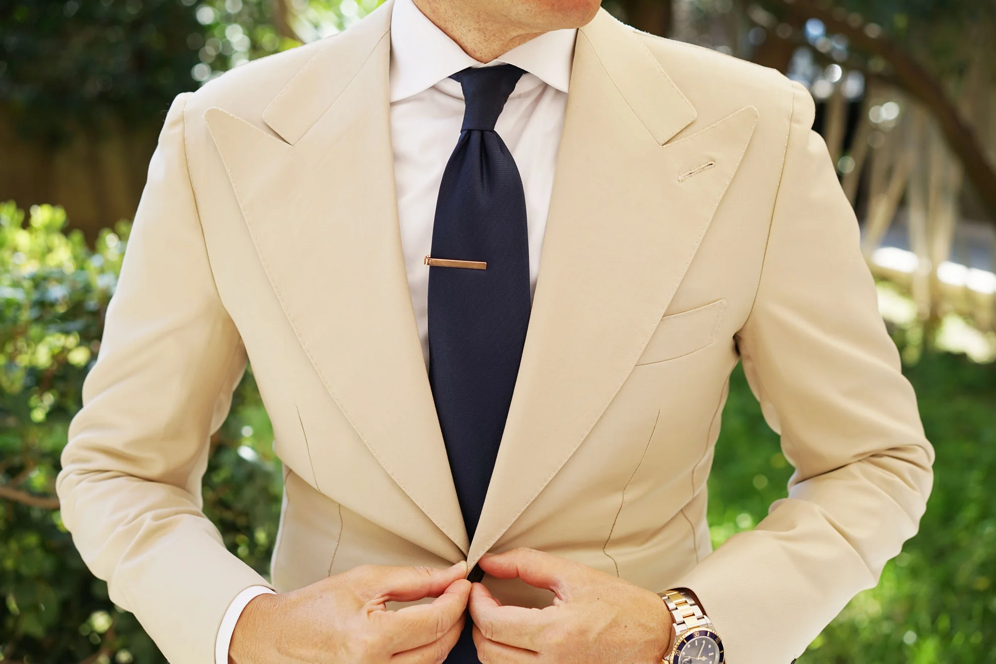 Mini Mandalay Rose Gold Tie Bar - Image 3
