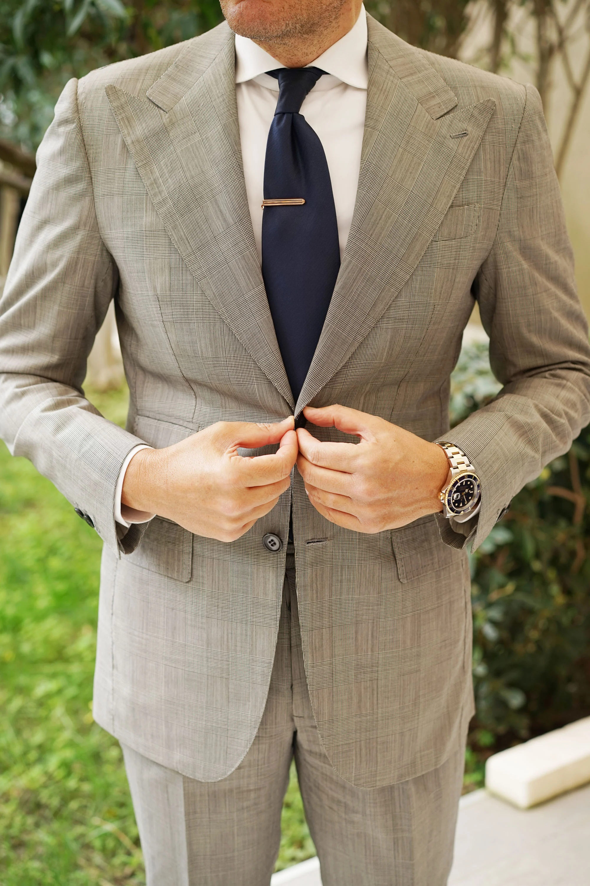 Mini Rose Gold Pinstripe Tie Bar - Image 4