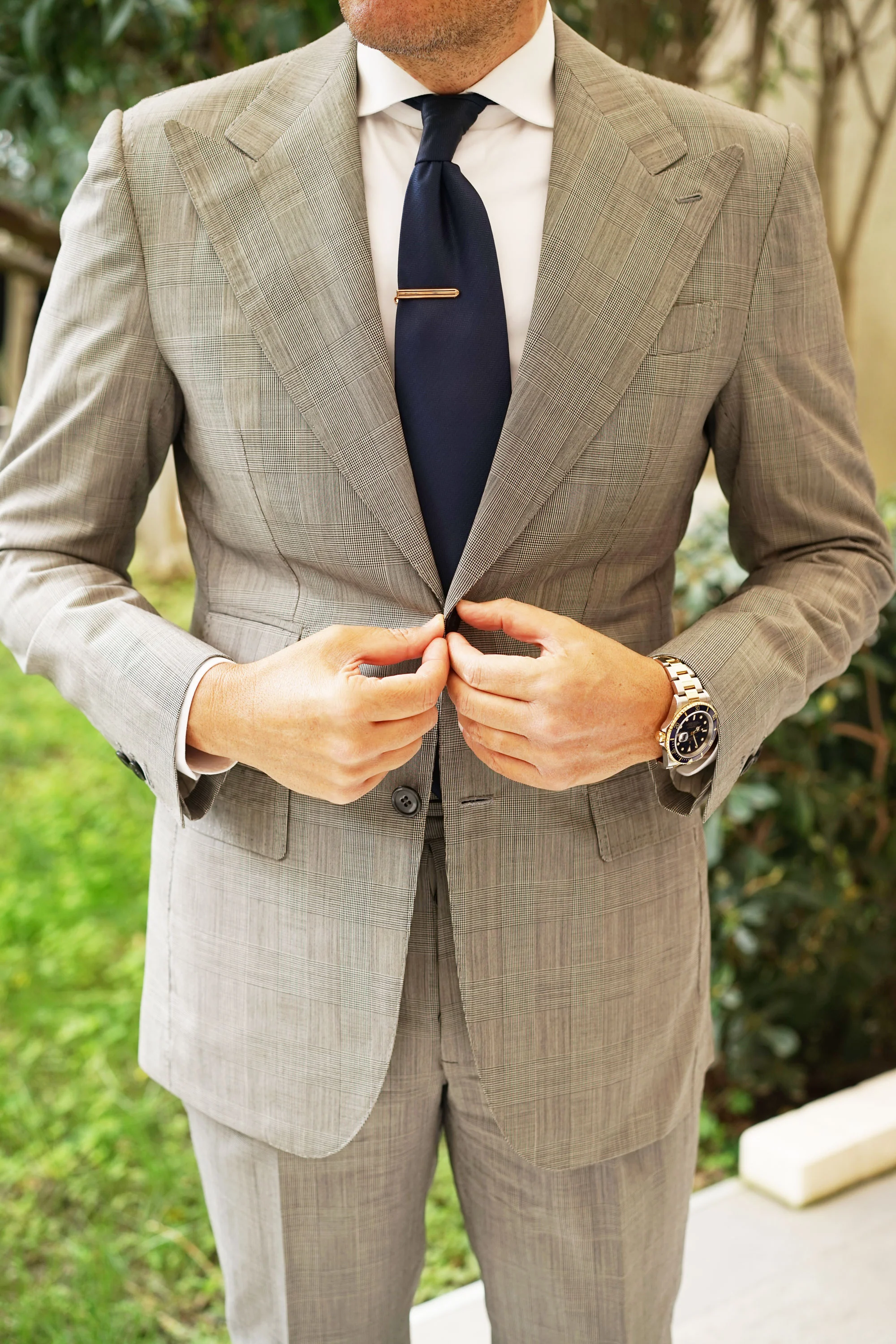 Mini Rose Gold Pinstripe Tie Bar - Image 5