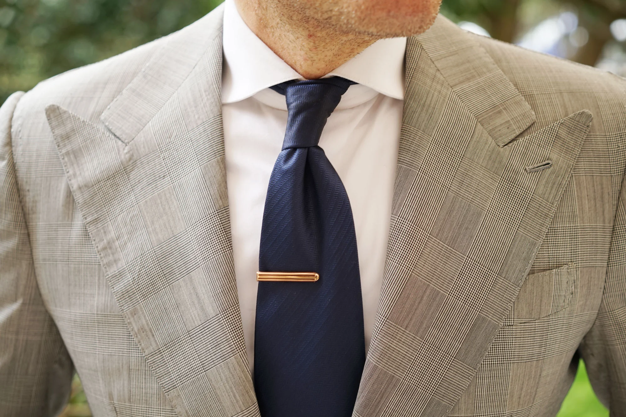 Mini Rose Gold Pinstripe Tie Bar - Image 8